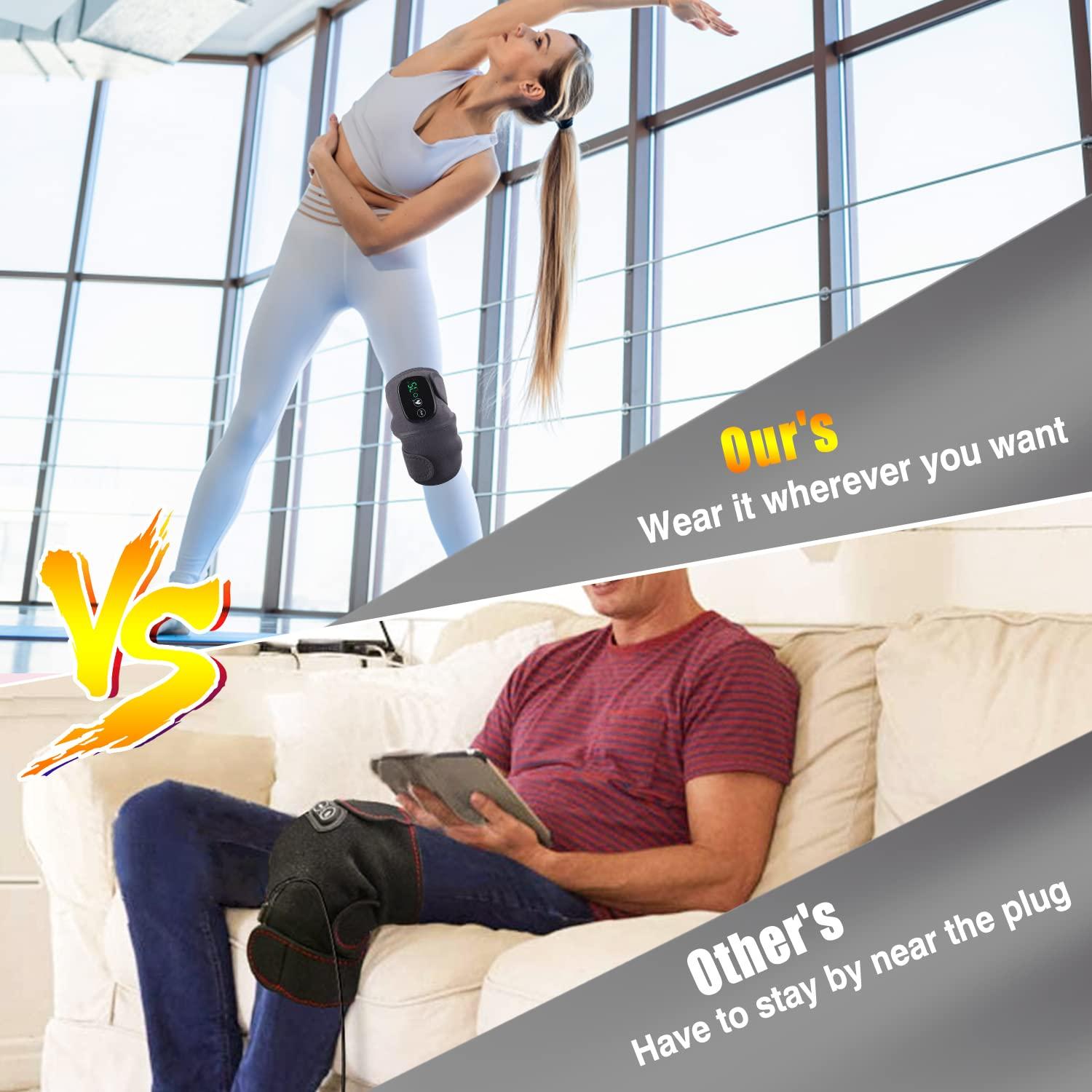 Masajeador Calentado 3 en 1 Inalámbrico Keepfit para Rodilla, Hombro y Codo