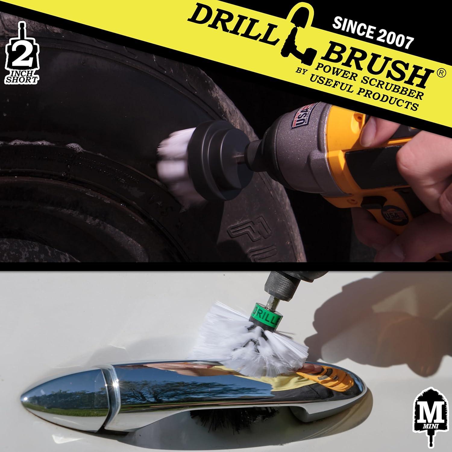 Kit de Cepillos de Limpieza Automotriz Drillbrush - 2 Piezas