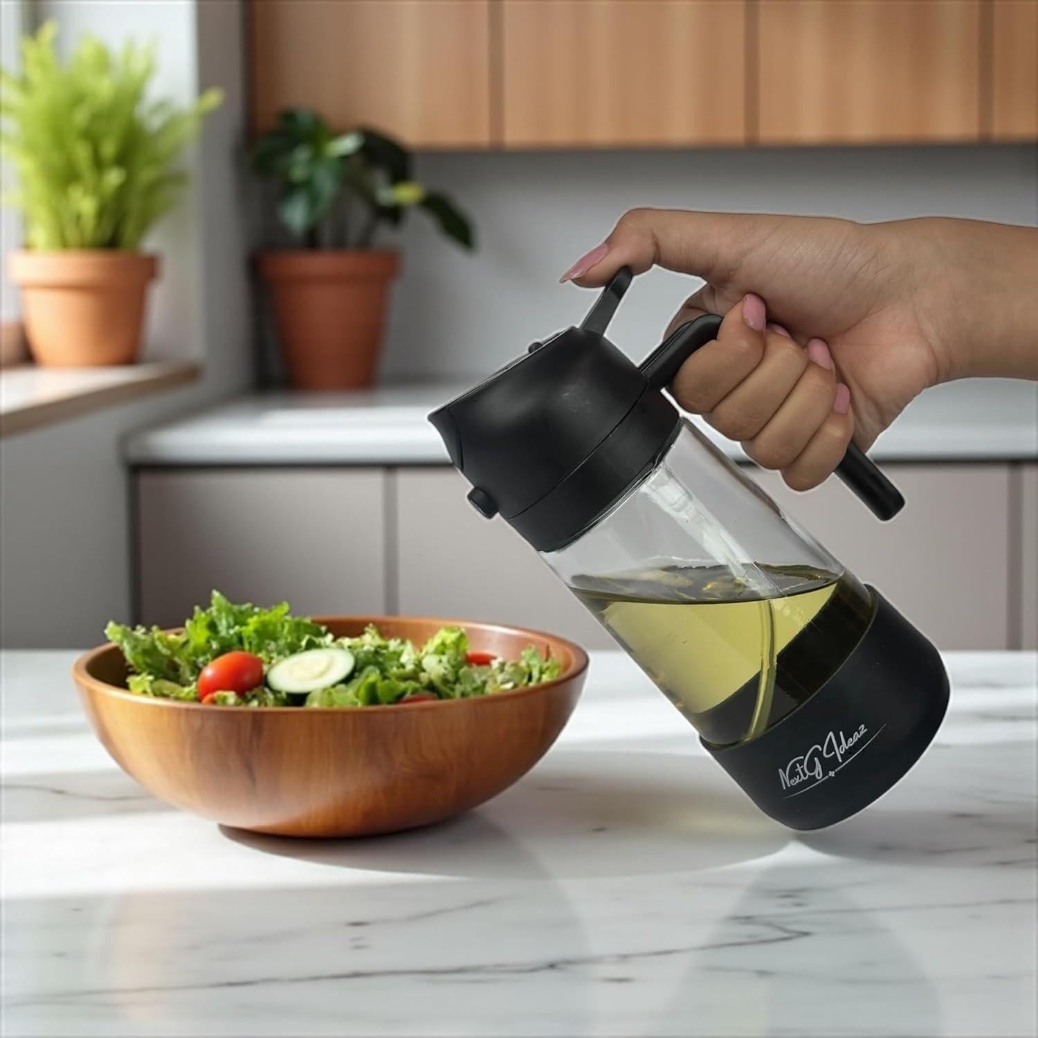 Dispensador de Aceite 2 en 1 NextG Ideaz 470ml Sin Goteo