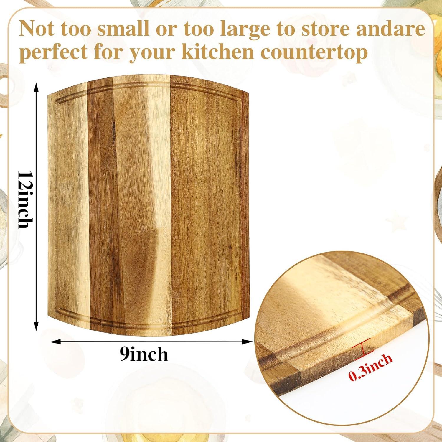 Paquete de 12 Tablas de Cortar Patelai de Madera de Acacia 30x22 cm