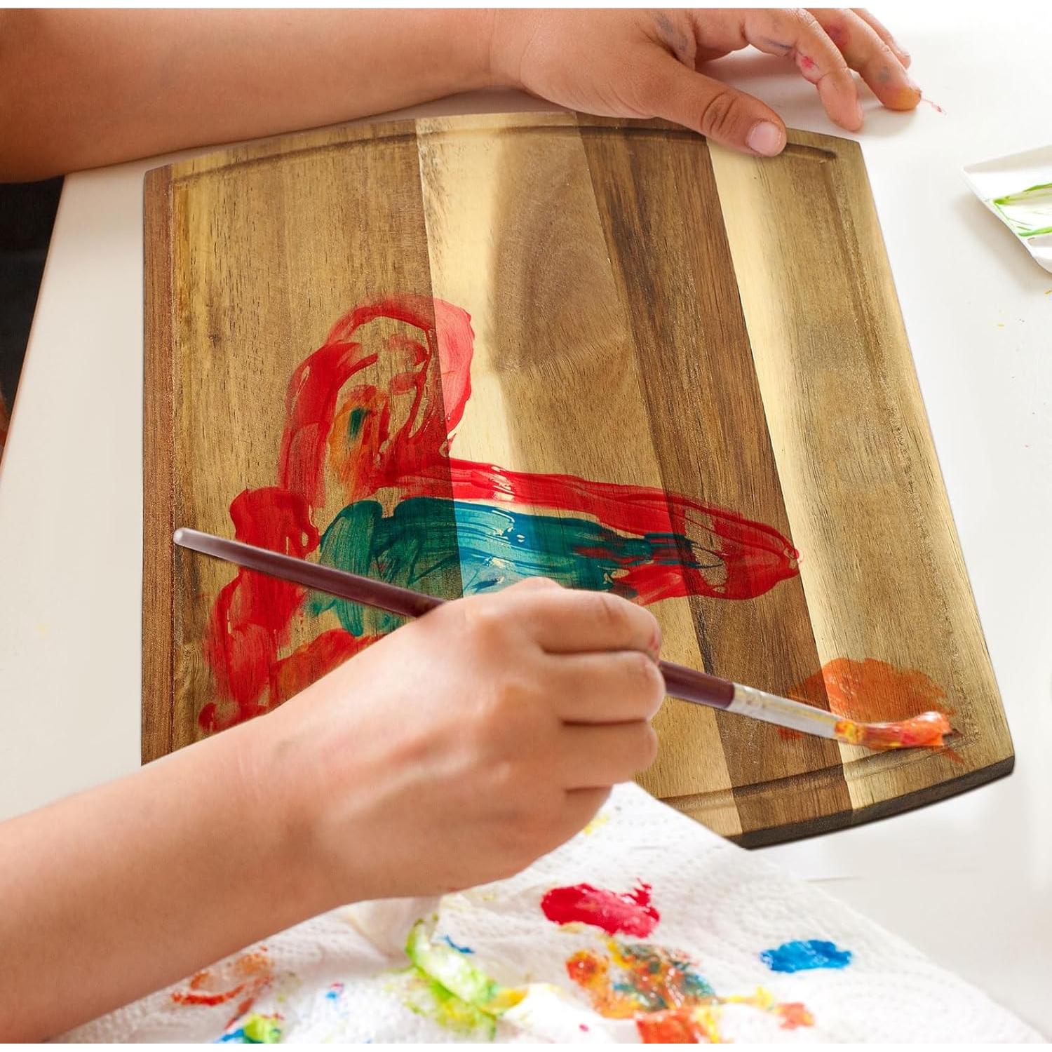 Paquete de 12 Tablas de Cortar Patelai de Madera de Acacia 30x22 cm