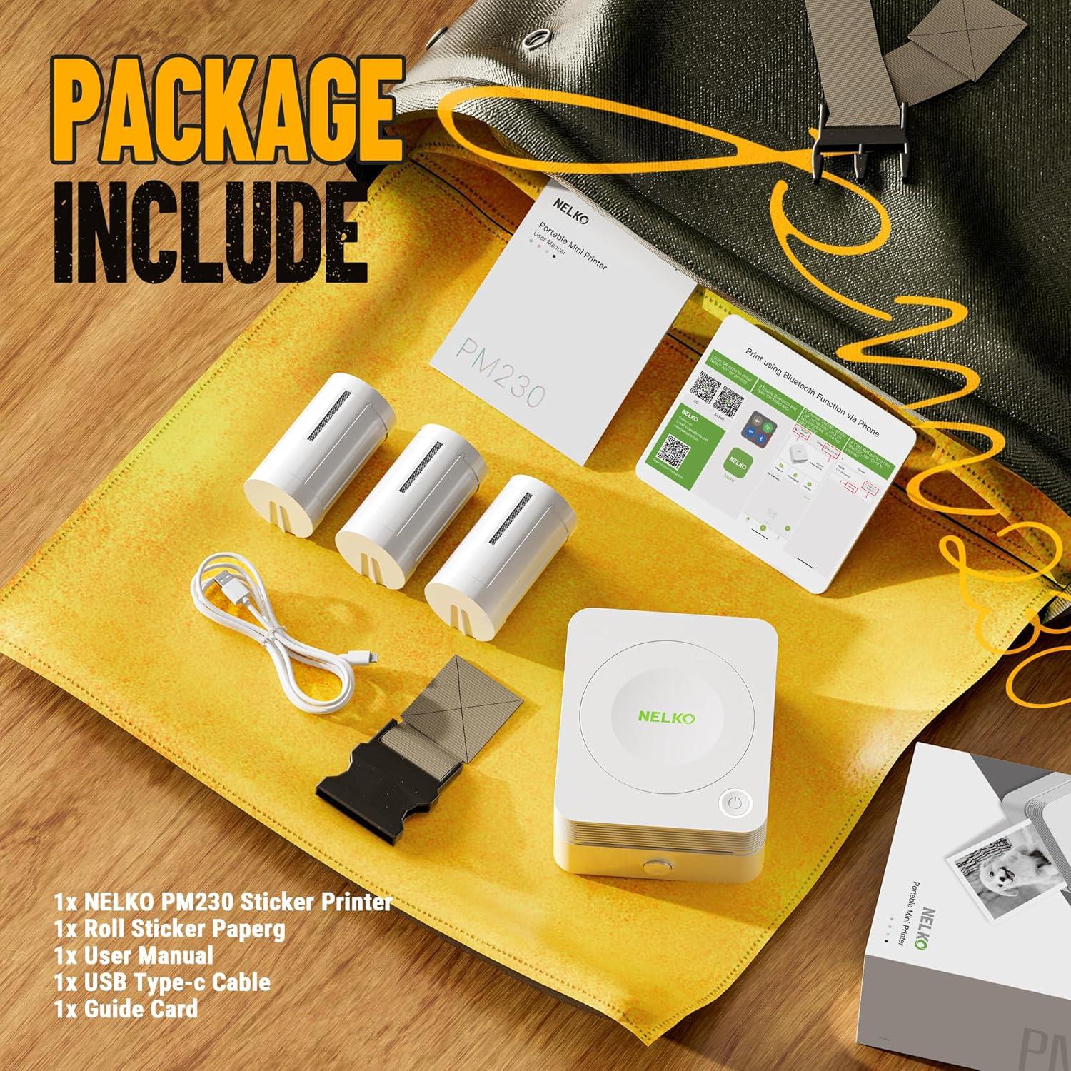 Impresora de Etiquetas Nelko PM230 Mini Bluetooth 54mm