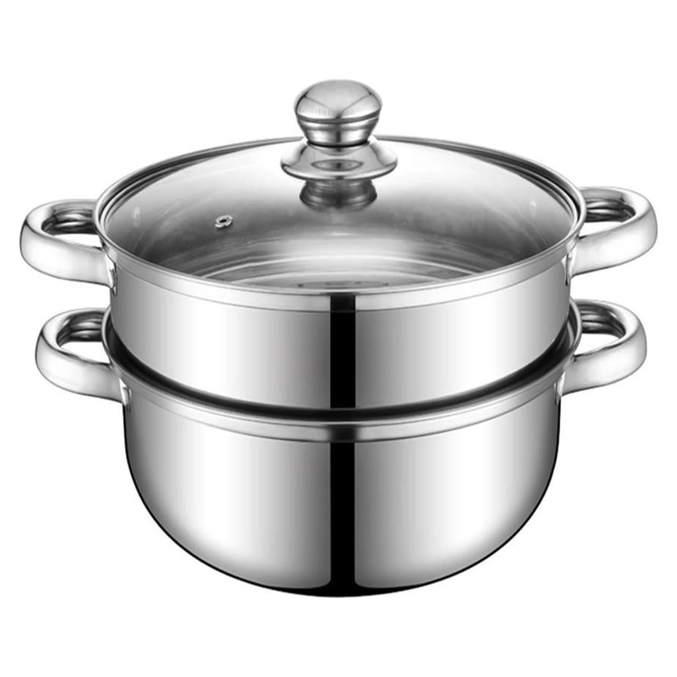 Olla de vapor 22.2 cm Lcilent acero inoxidable 18/8