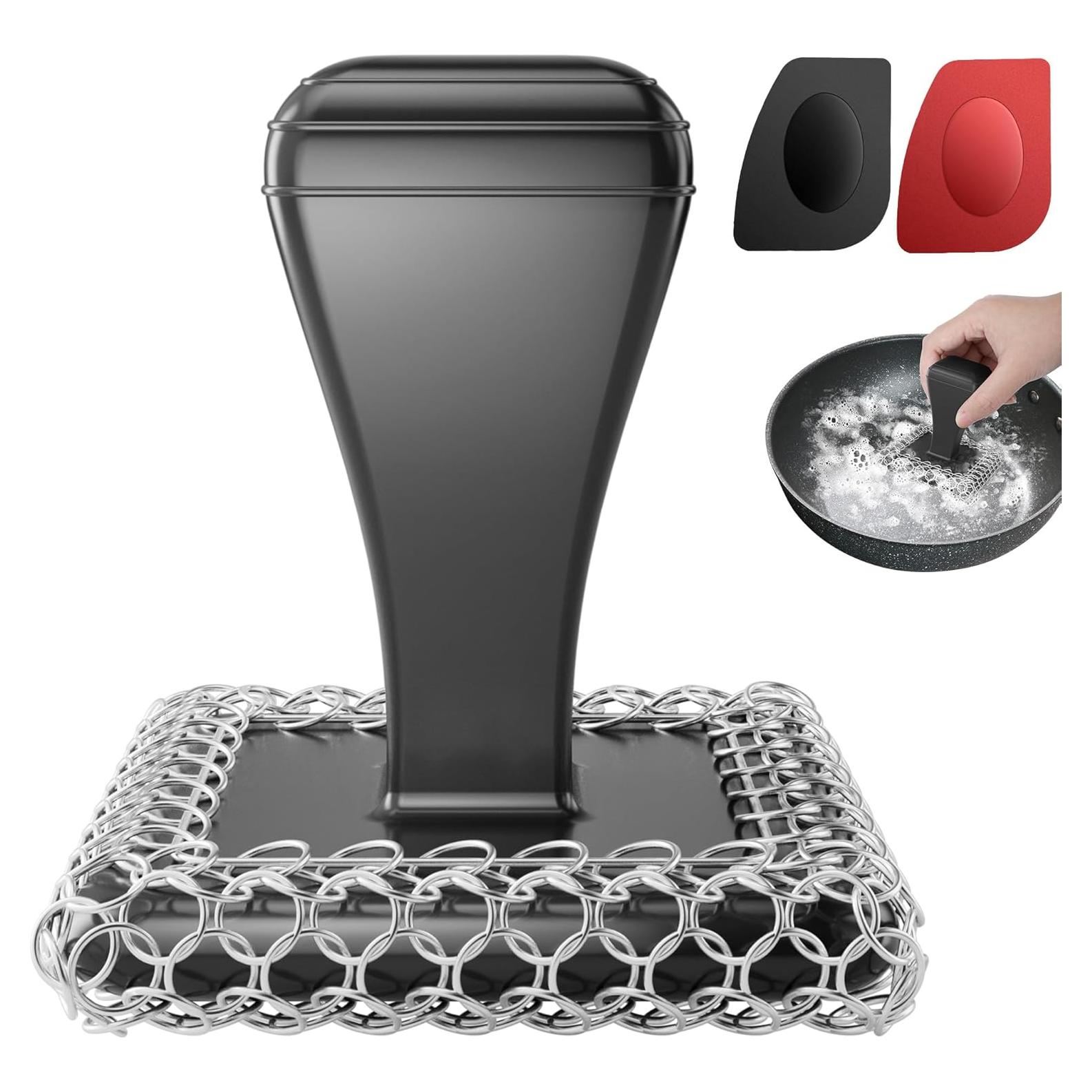 Estropajo de Malla de Acero Inoxidable TOPULORS - Negro