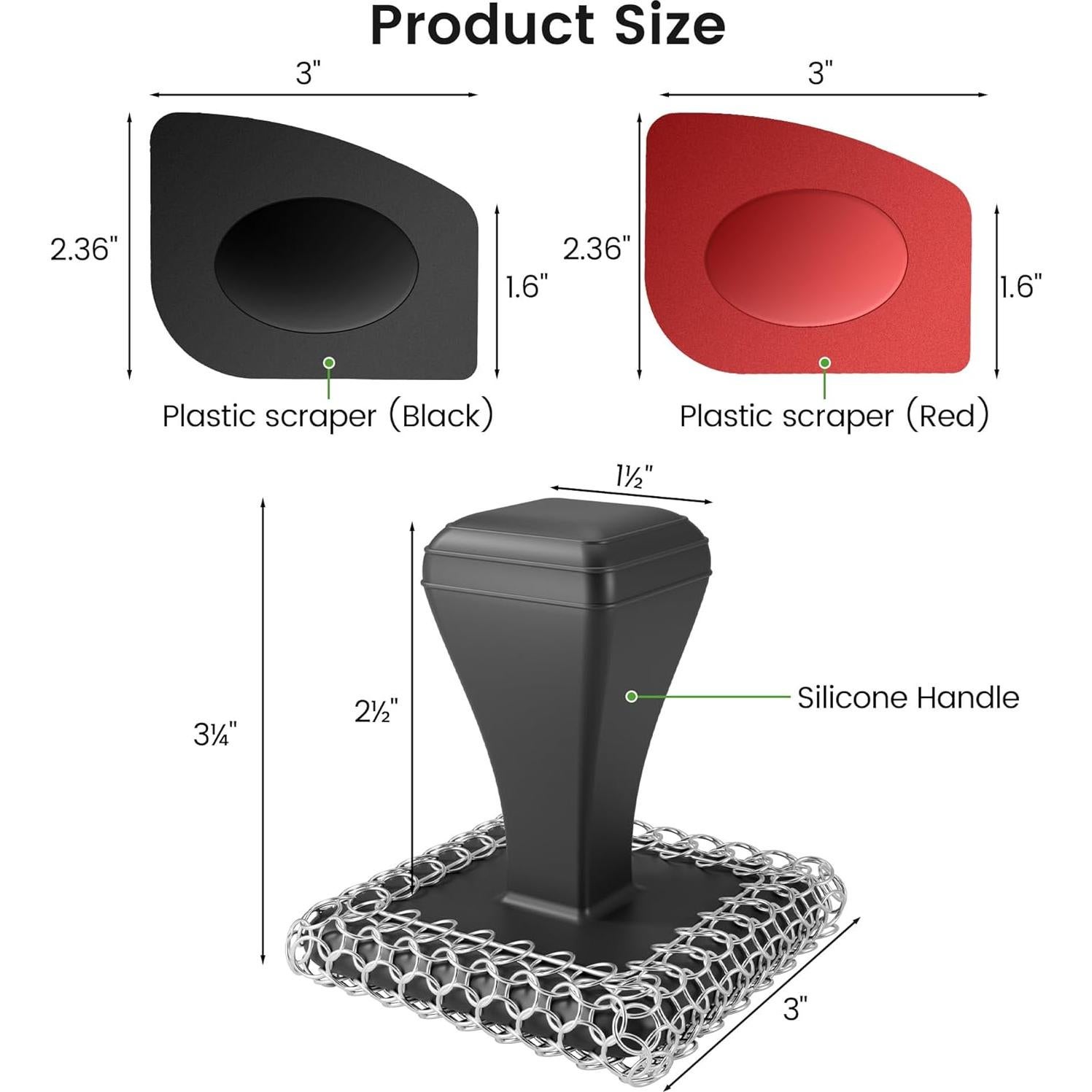 Estropajo de Malla de Acero Inoxidable TOPULORS - Negro