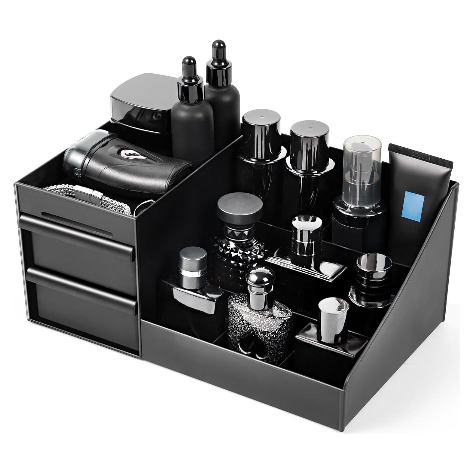 Organizador de Perfume Forest Angle Negro 7 Compartimentos