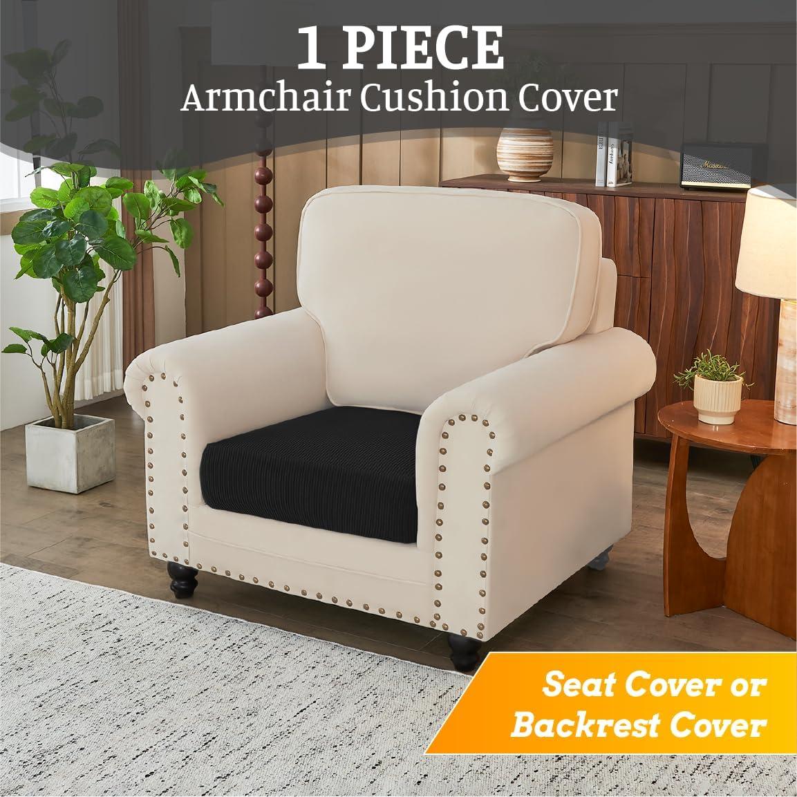 Funda de Sofá Seccional Elástica BT.WA Negra para Asiento