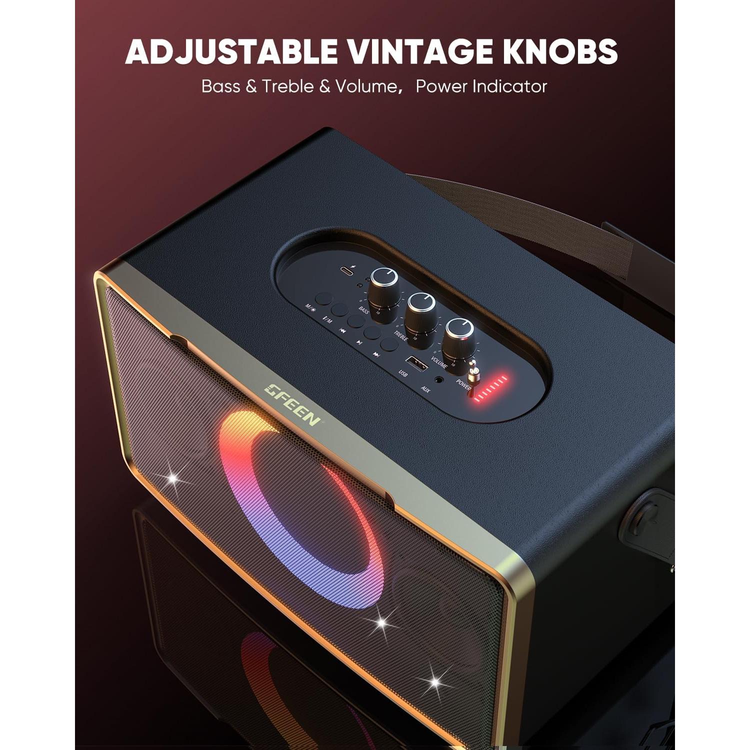 Altavoz Bluetooth GFEEN-01 100W con Subwoofer 5" y Micrófono