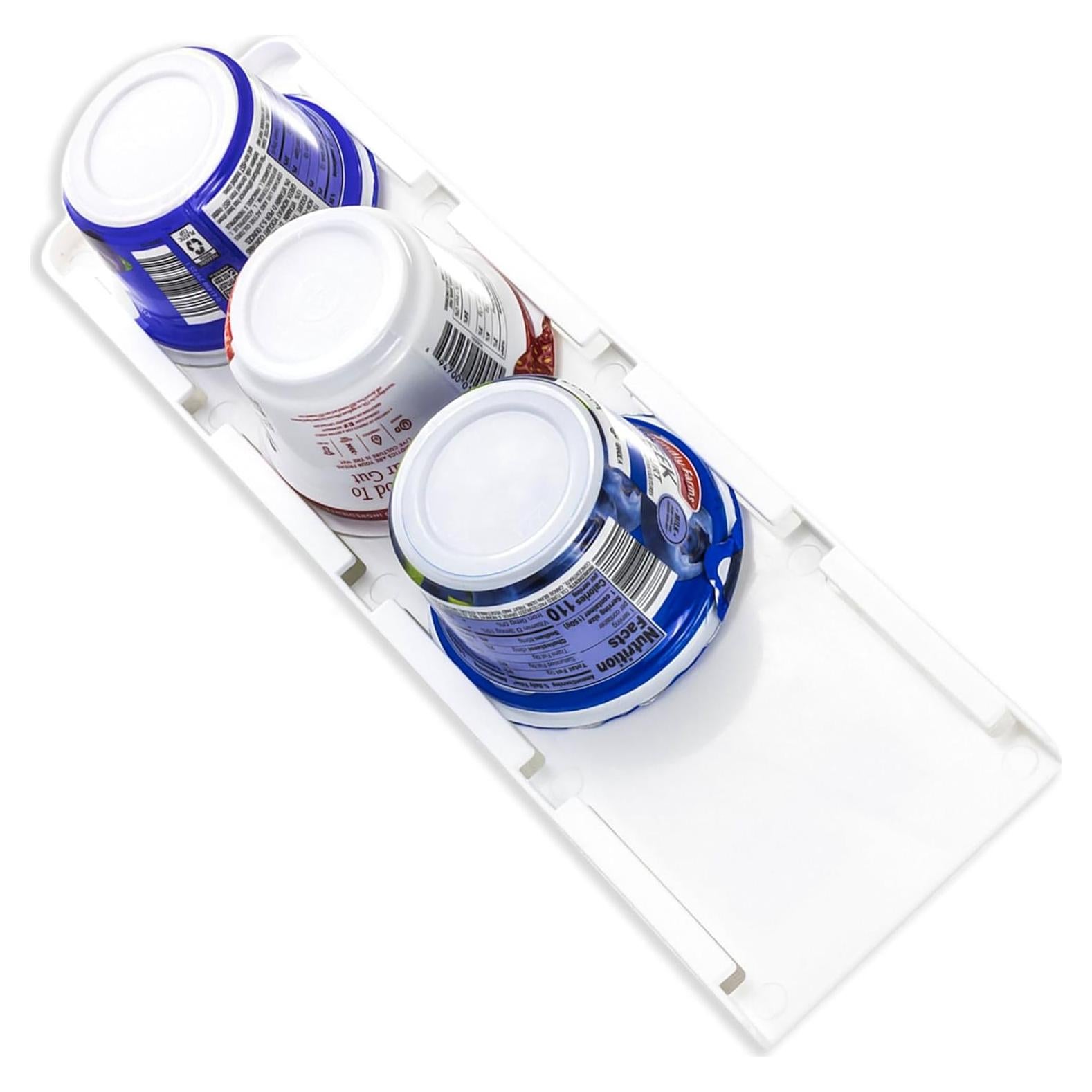 Organizador de Yogur para Nevera Storage Theory - 4 Tazas - Blanco
