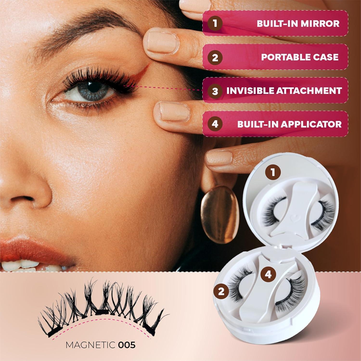 Pestañas Magnéticas Rhomora Reutilizables con Aplicador