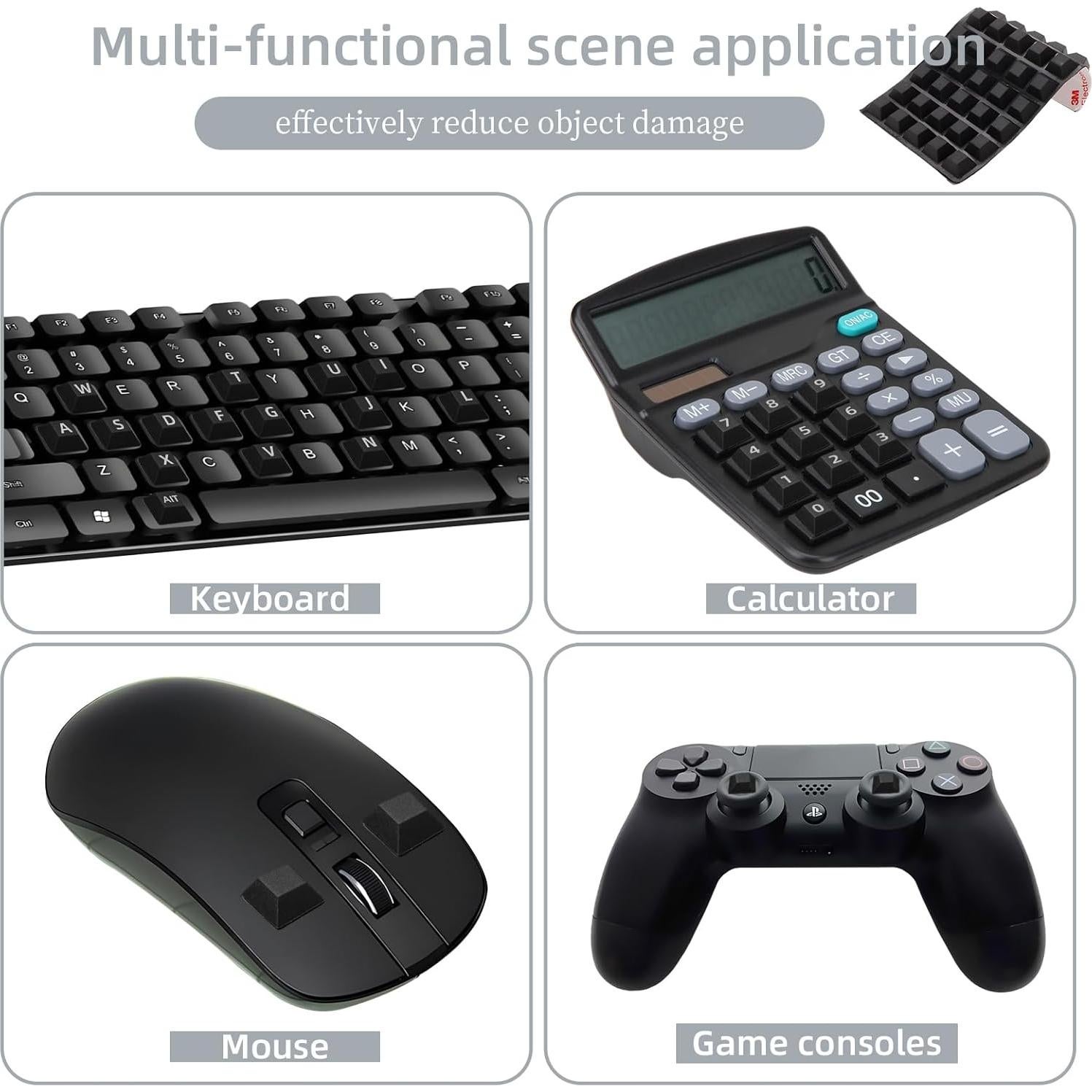 120 Calcomanías Elevadas para Teclado VEINARDYL - Negro Trapezoidal