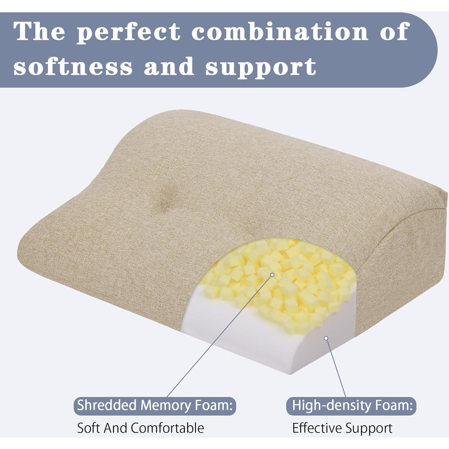 Almohada Lumbar Baibu Ergonomica Espuma Viscoelástica Beige