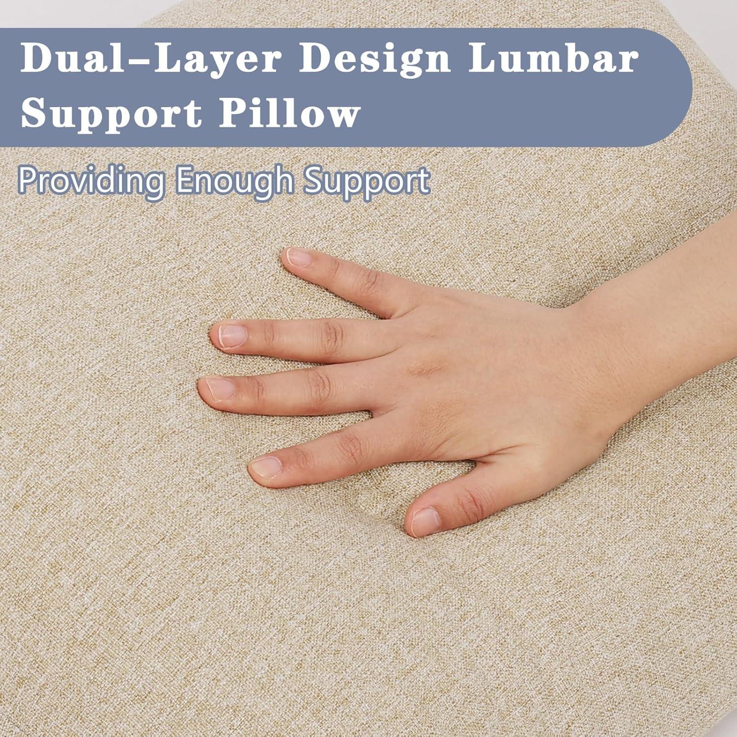 Almohada Lumbar Baibu Ergonomica Espuma Viscoelástica Beige