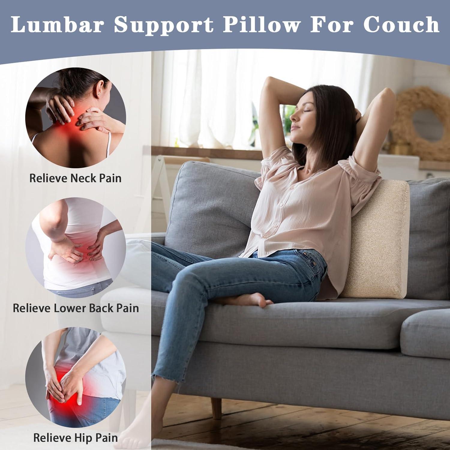 Almohada Lumbar Baibu Ergonomica Espuma Viscoelástica Beige