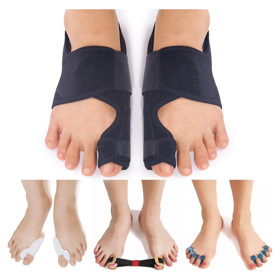 Corrector de Juanetes YouthBelief Férula Ajustable Negro