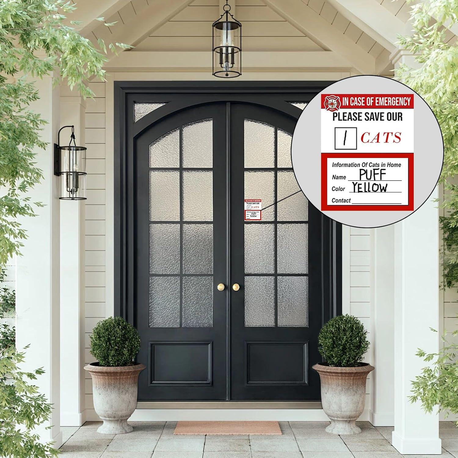 Calcomanías de Alerta de Mascotas XTRAYXRAY - Paquete de 4 - Impermeables