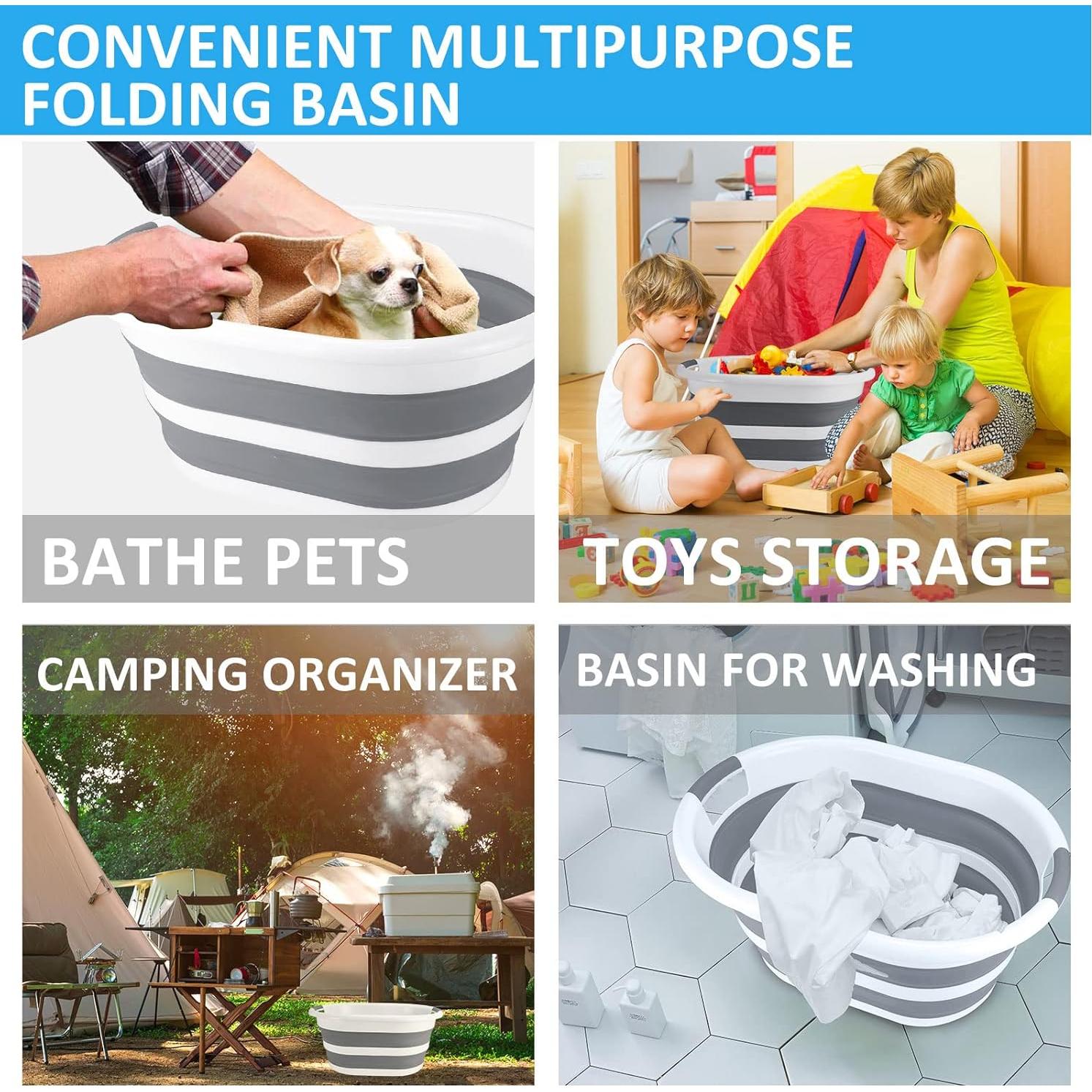 Bañera Plegable Multifuncional para Mascotas ddLUCK 11kg