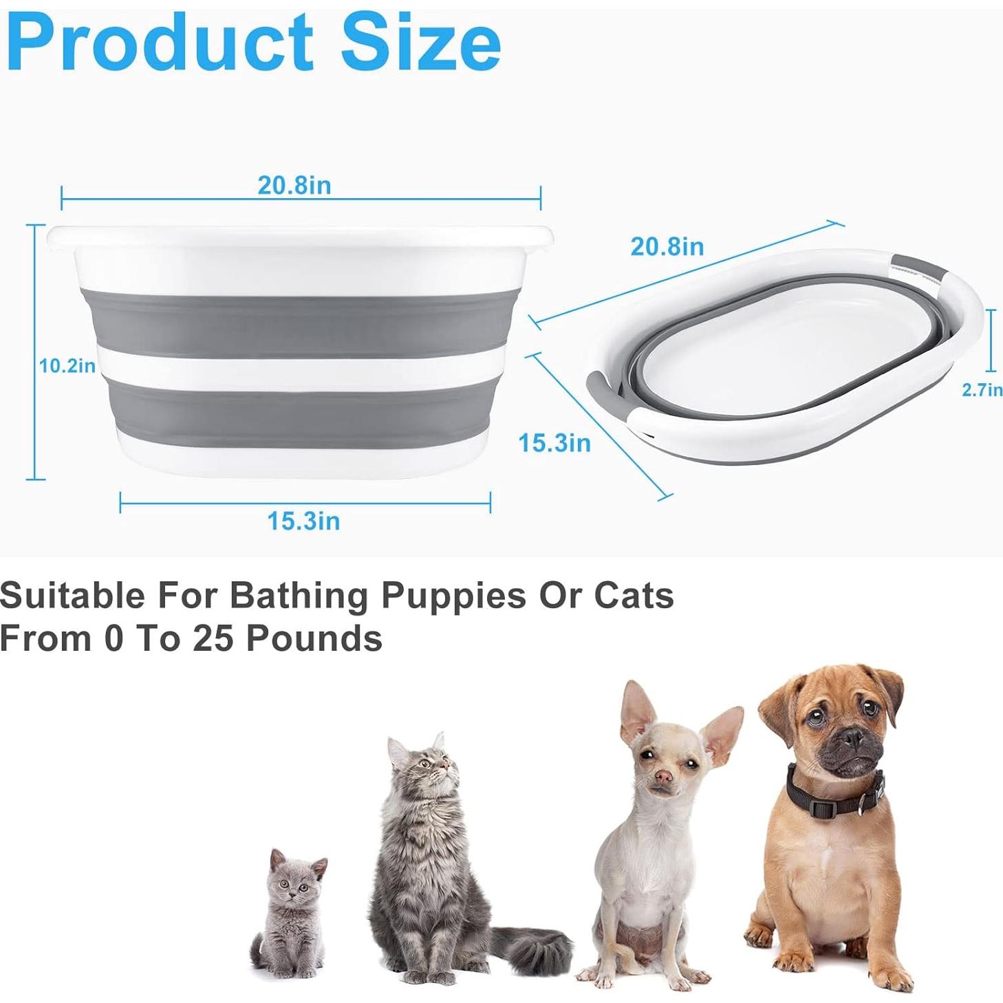 Bañera Plegable Multifuncional para Mascotas ddLUCK 11kg