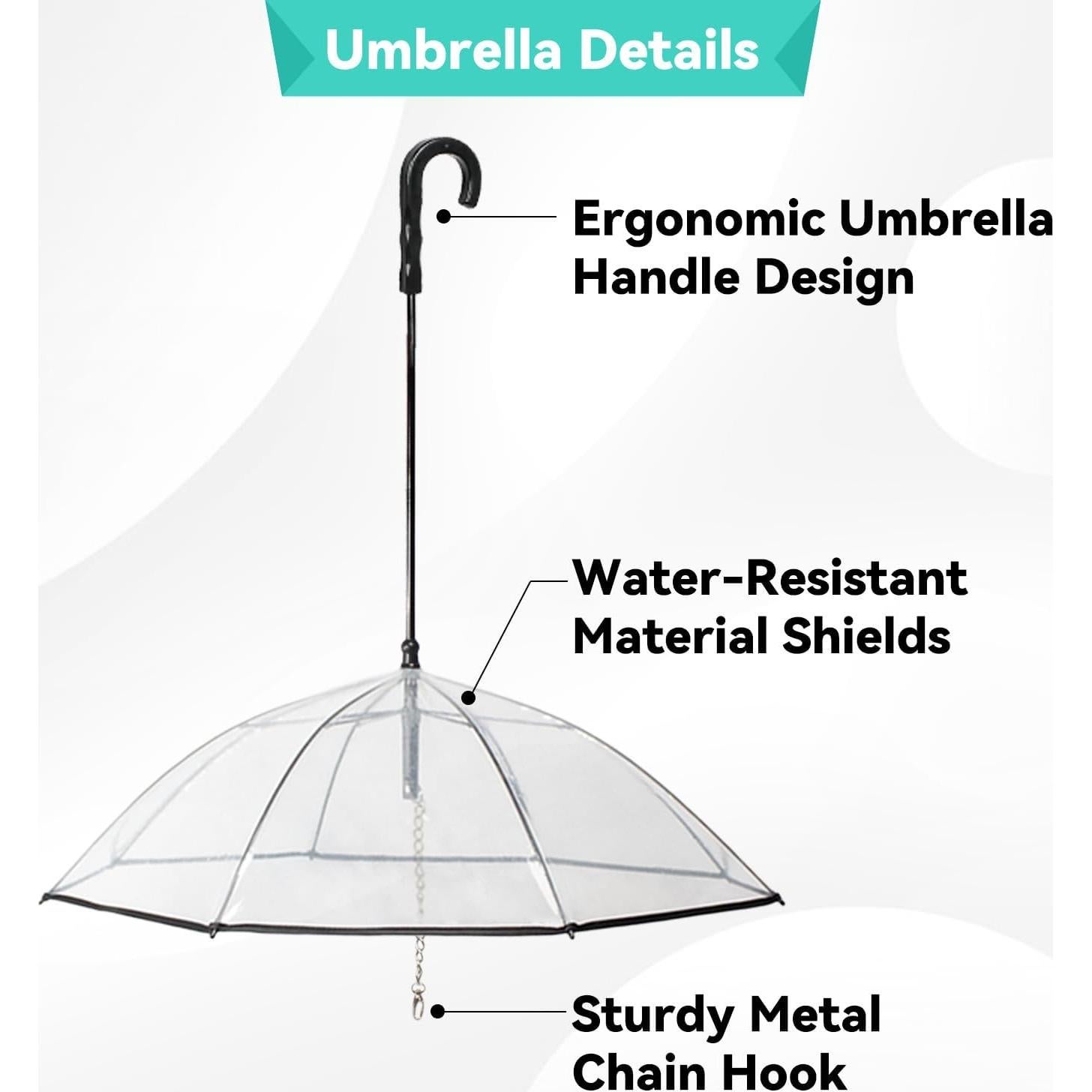 Paraguas Transparente para Perros Pequeños Namsan 73.66 cm