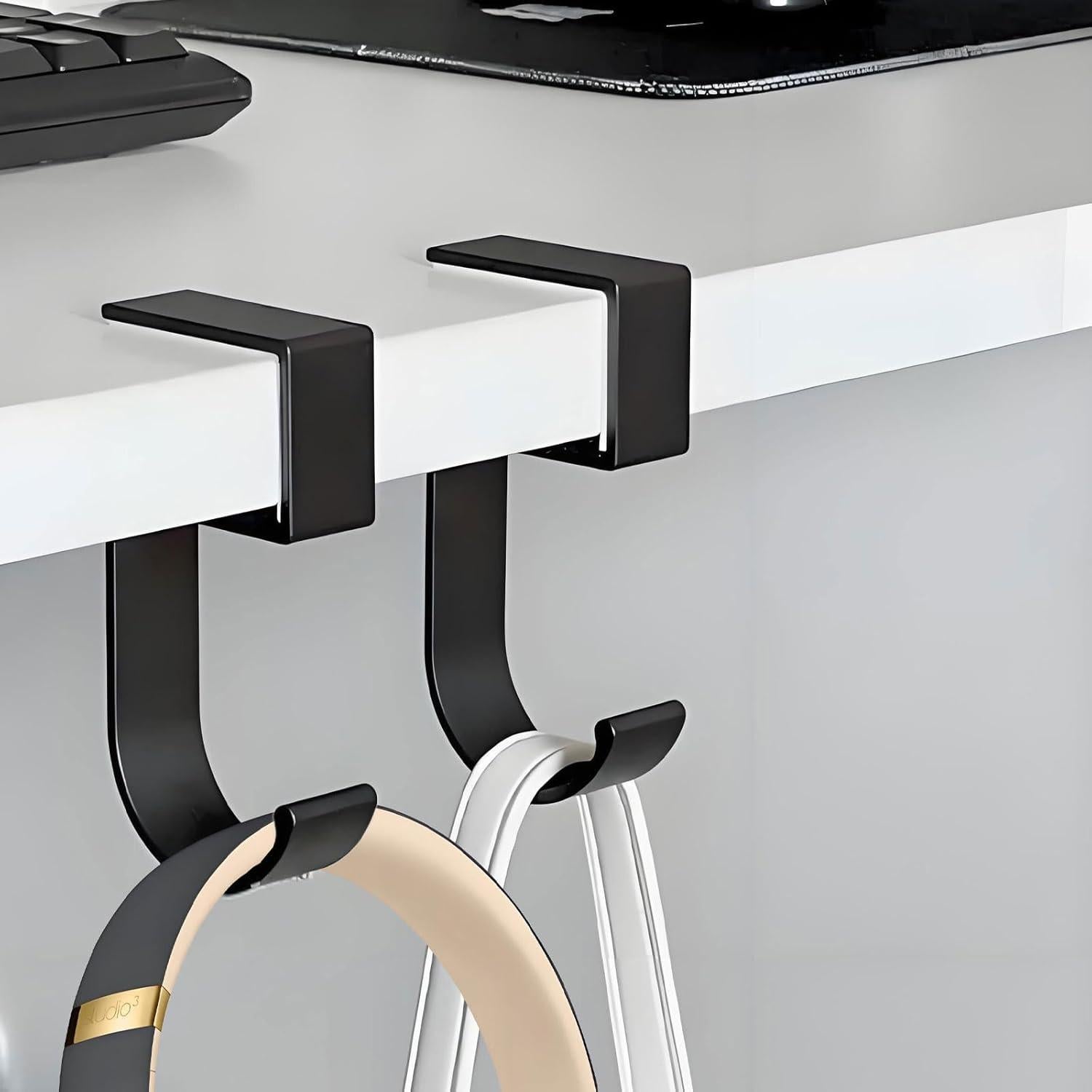 Soporte para Auriculares JAKO V7900 de Aluminio Negro - 2 Pcs