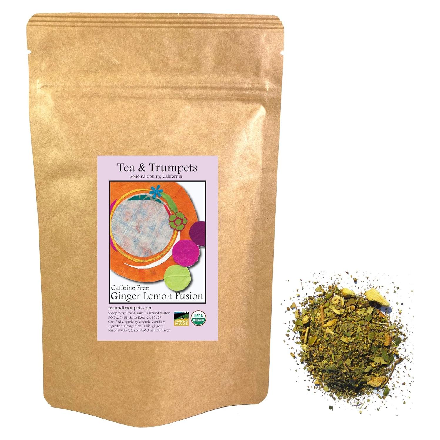 Té de hierbas orgánico Tea & Trumpets jengibre y limón 113.4 g