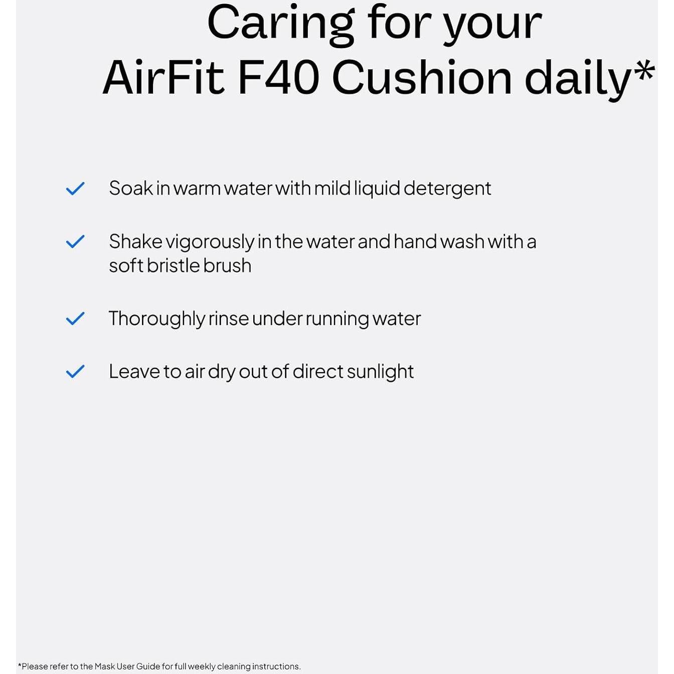 Almohadilla de Reemplazo ResMed AirFit F40 - Pequeña Ancha