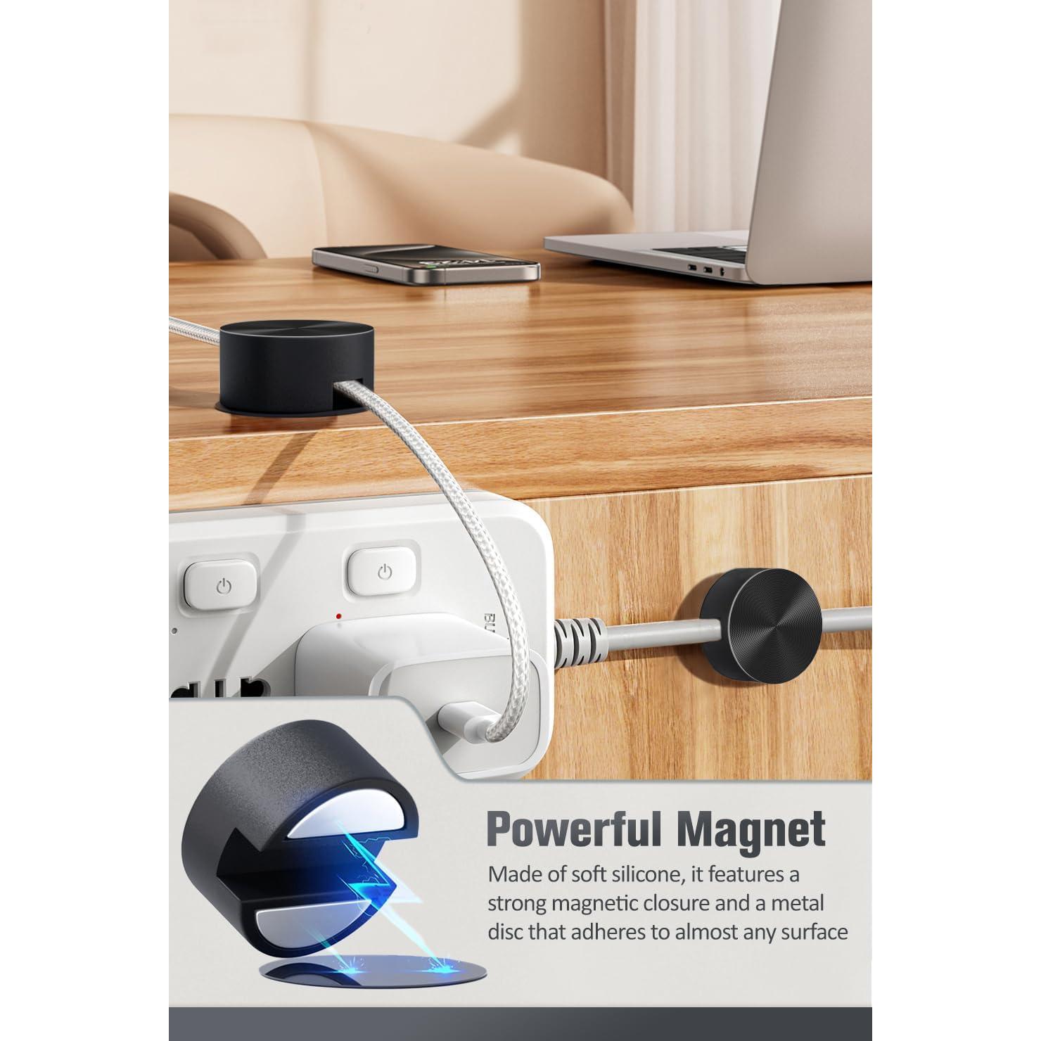 Clips Magnéticos de Silicona Xuuza 5 Piezas Soporte de Cables