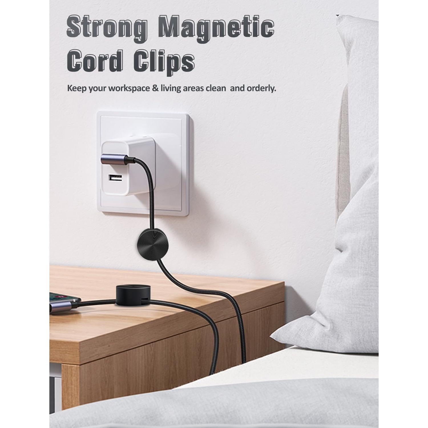 Clips Magnéticos de Silicona Xuuza 5 Piezas Soporte de Cables