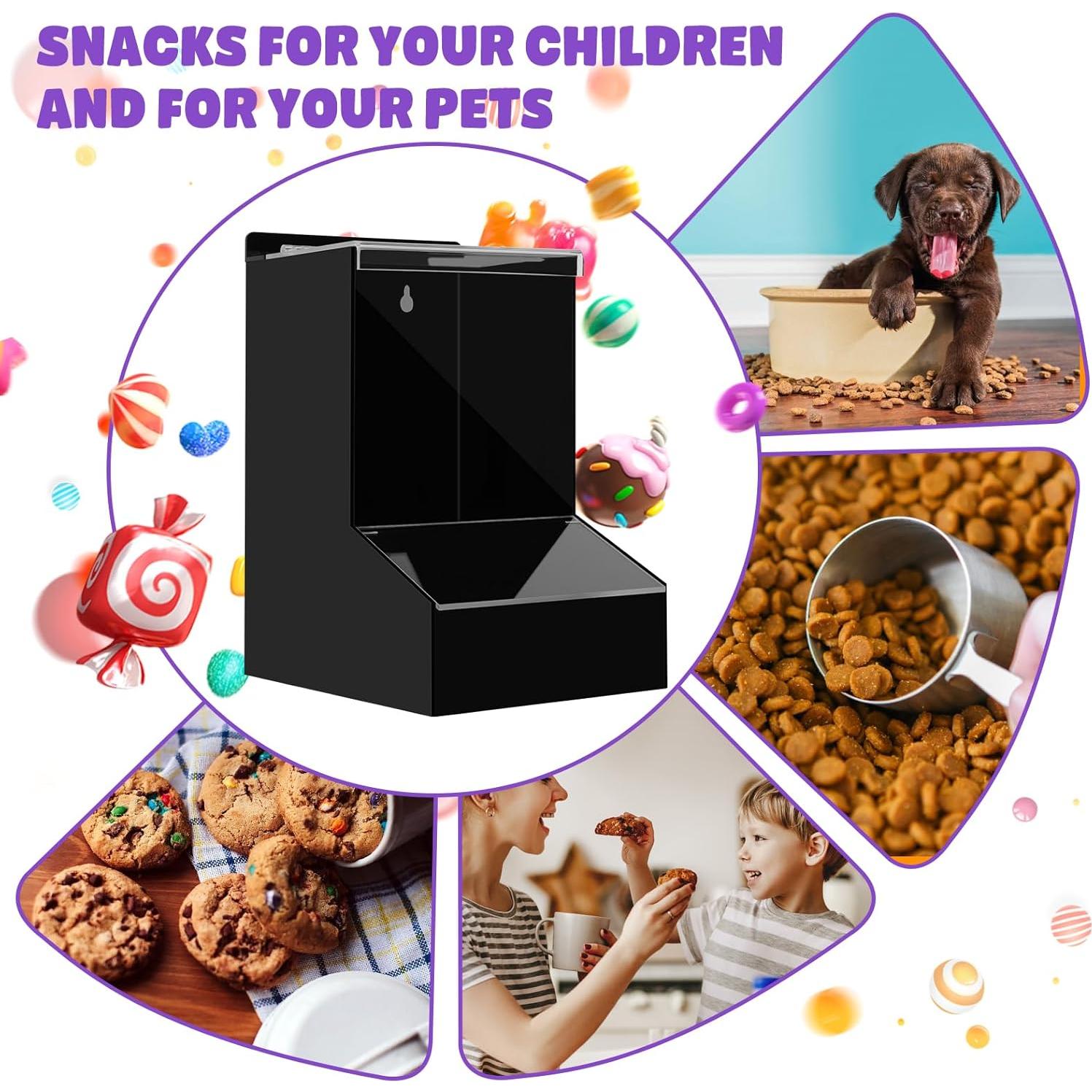 Dispensador de Caramelos DUNTON Acrílico Negro 26.5x20.1 cm