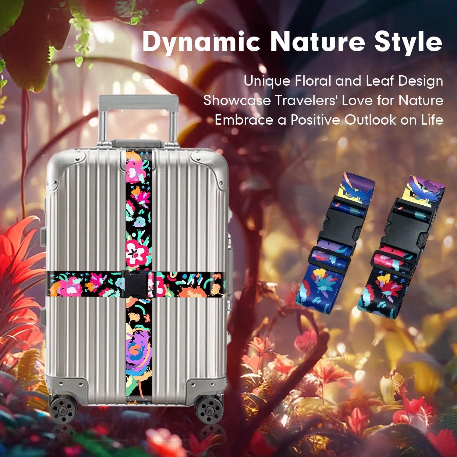 Correas de Equipaje LvliLighting Ajustables 86-168cm Negro 2 Pzas