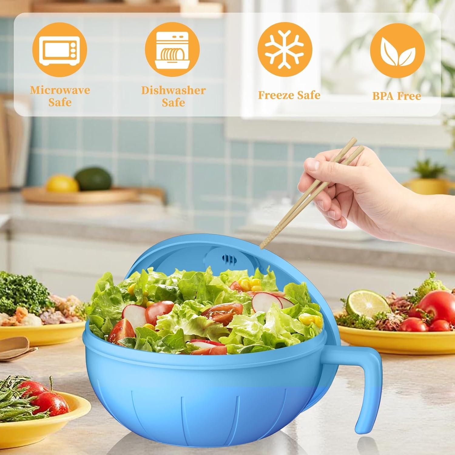 Set de Tazones de Ramen Steo Spce 40 oz con Utensilios Azul