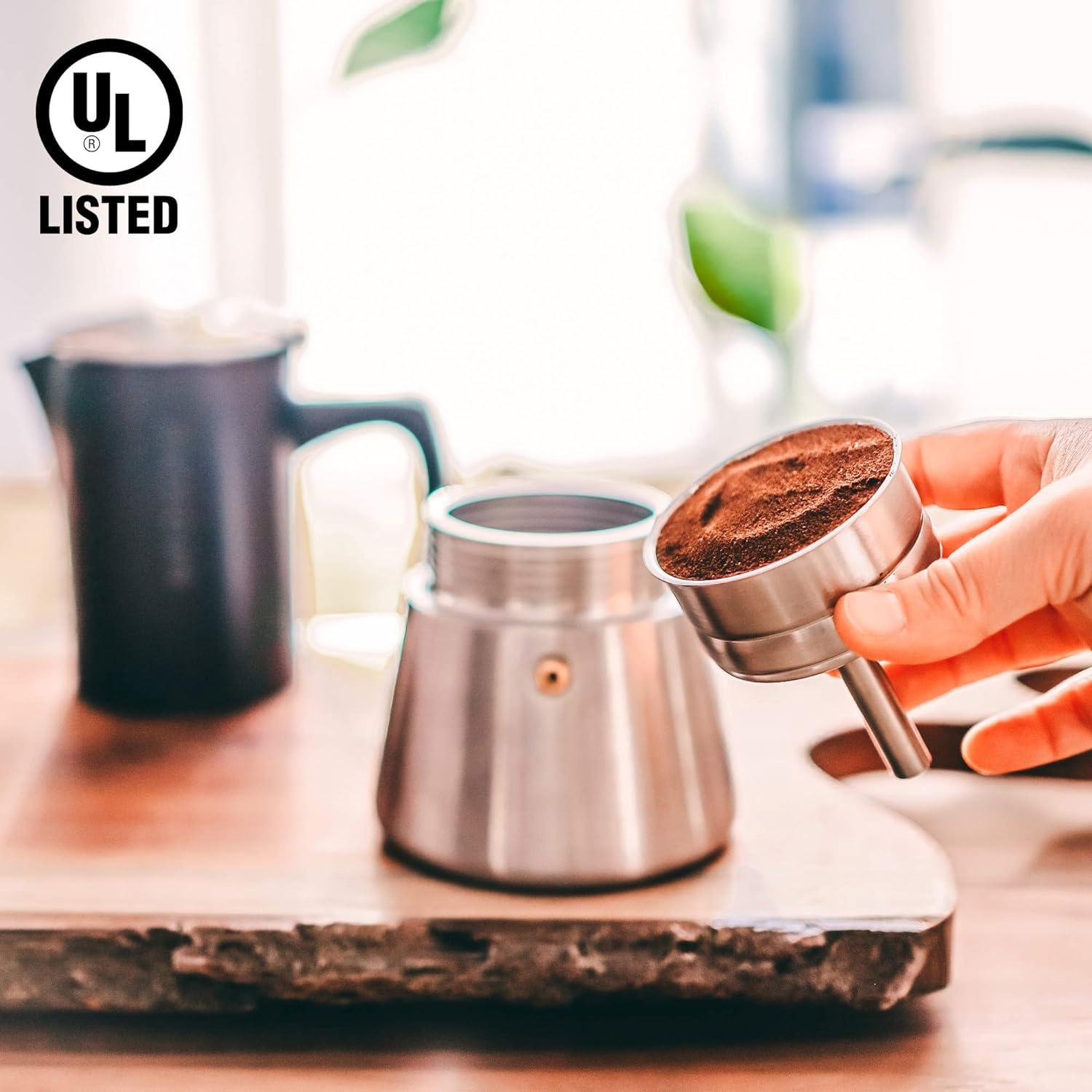 Cafetera Moka GROSCHE Milano Acero 6 Tazas Espresso