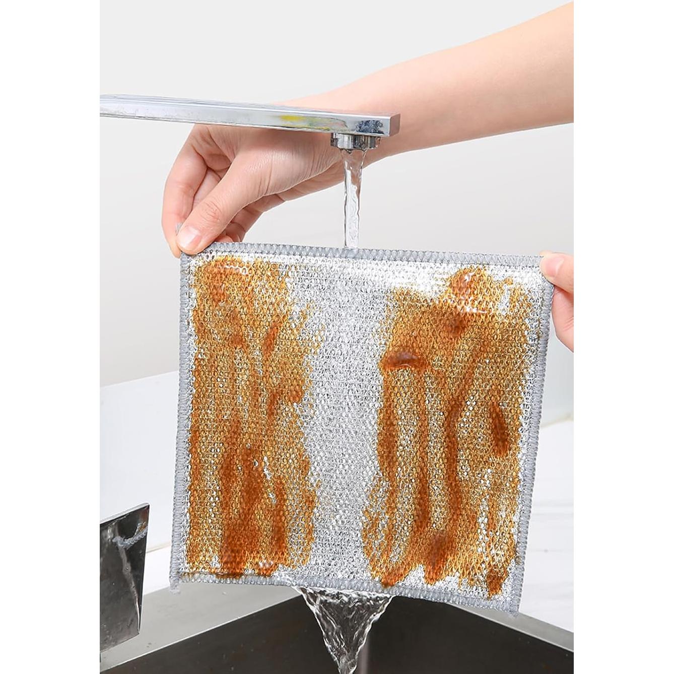 Paquete de 3 paños de limpieza de alambre QFSH 20x20cm