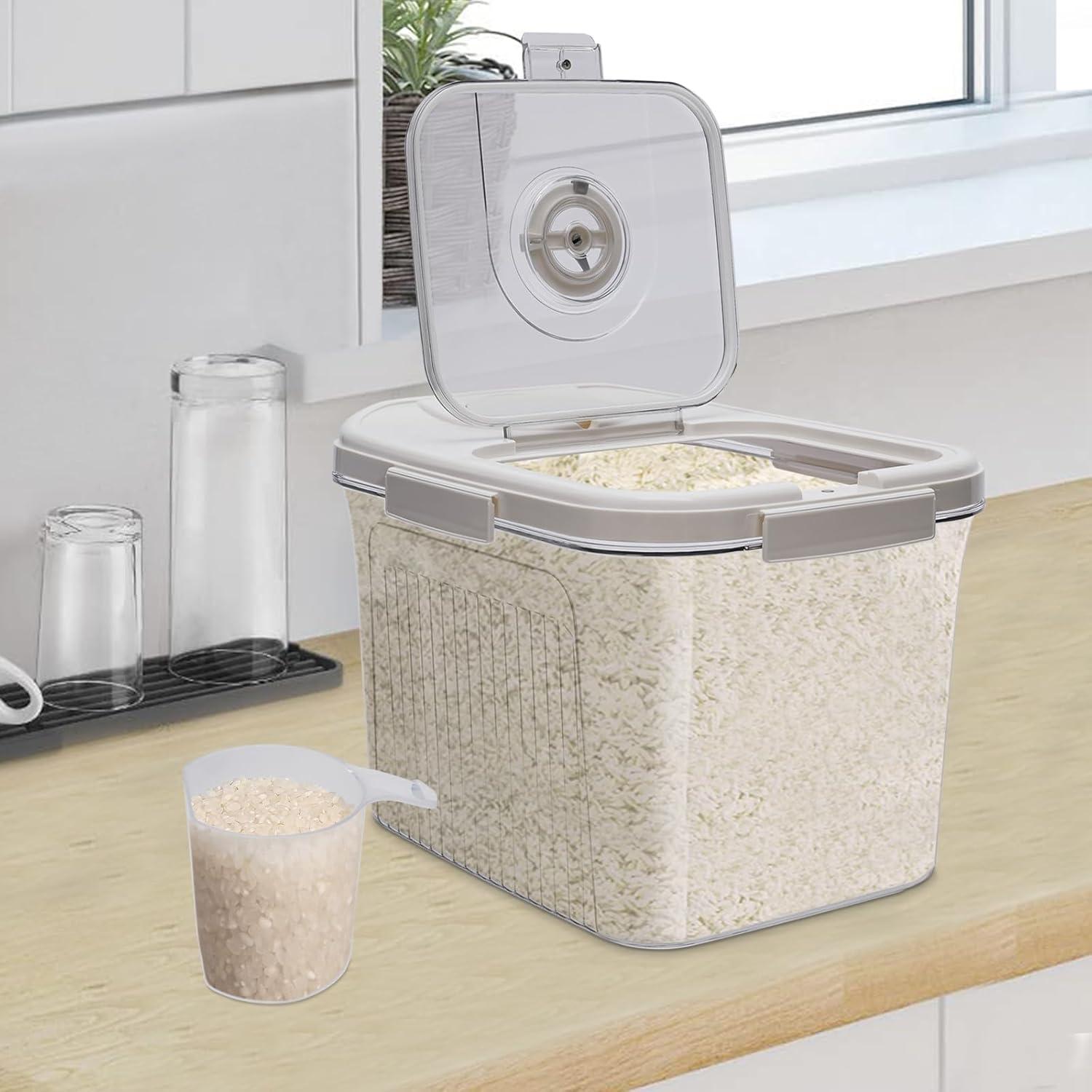 Contenedor de Alimentos HGANBZHS 10kg con Tapa y Taza Medidora