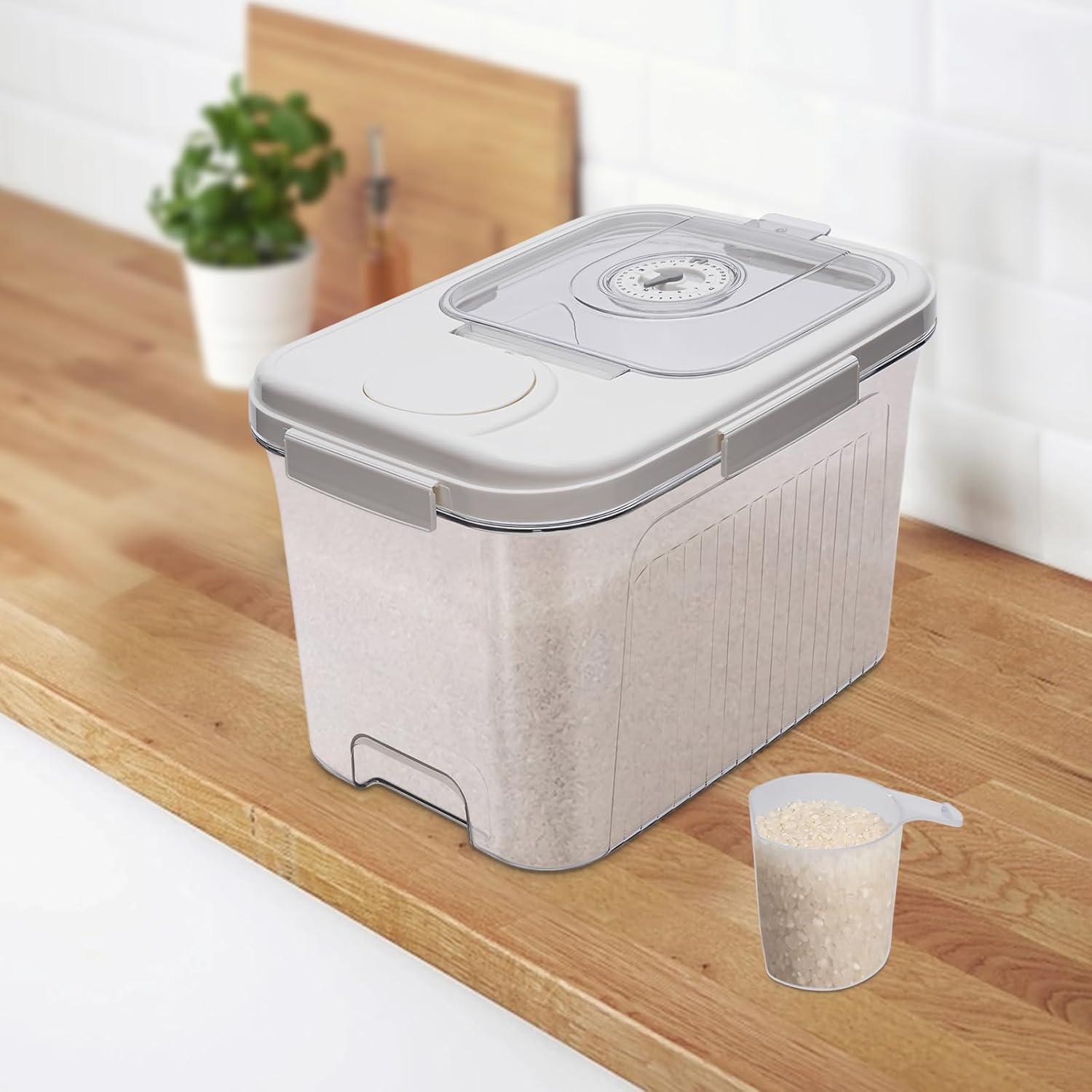 Contenedor de Alimentos HGANBZHS 10kg con Tapa y Taza Medidora