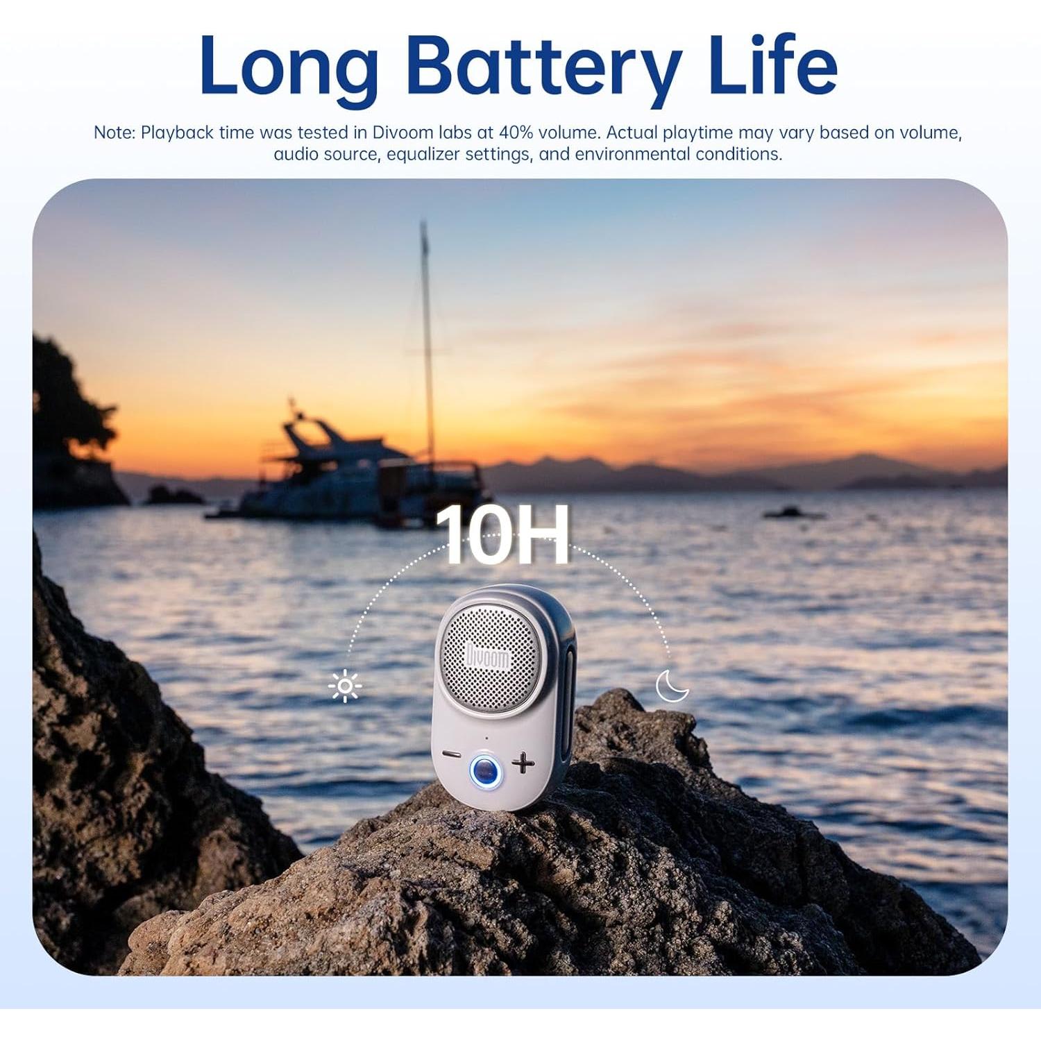 Divoom Itour-S Altavoz Bluetooth Mini Impermeable 10h