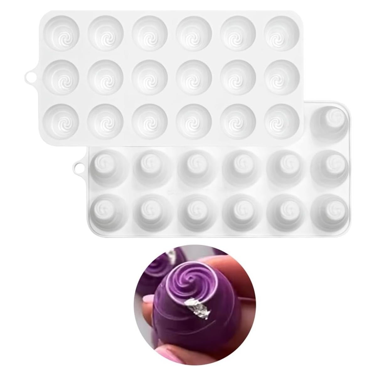 Molde de Silicona TUKE Mini Pastel Flor Espiral 22.5x11.2 cm