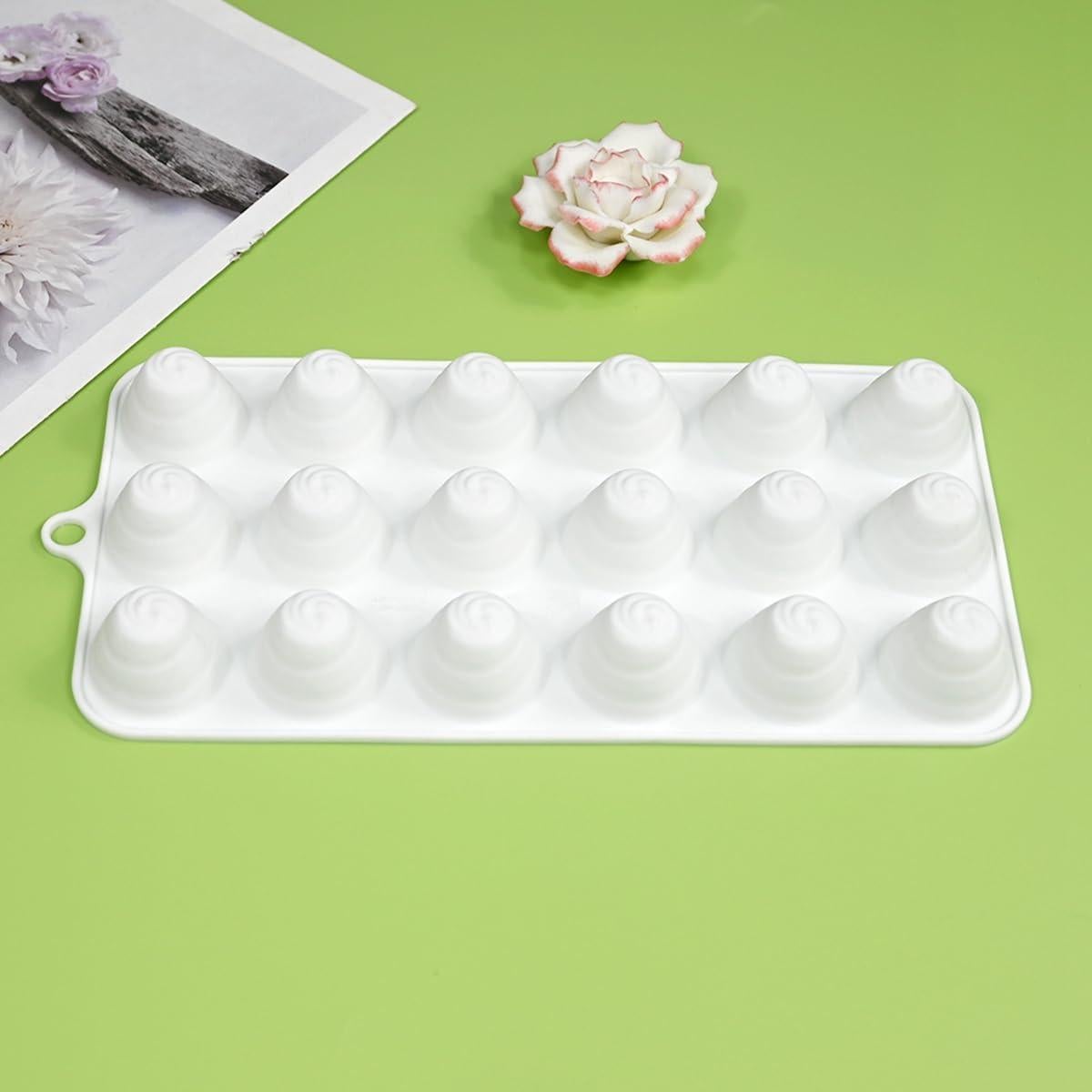 Molde de Silicona TUKE Mini Pastel Flor Espiral 22.5x11.2 cm