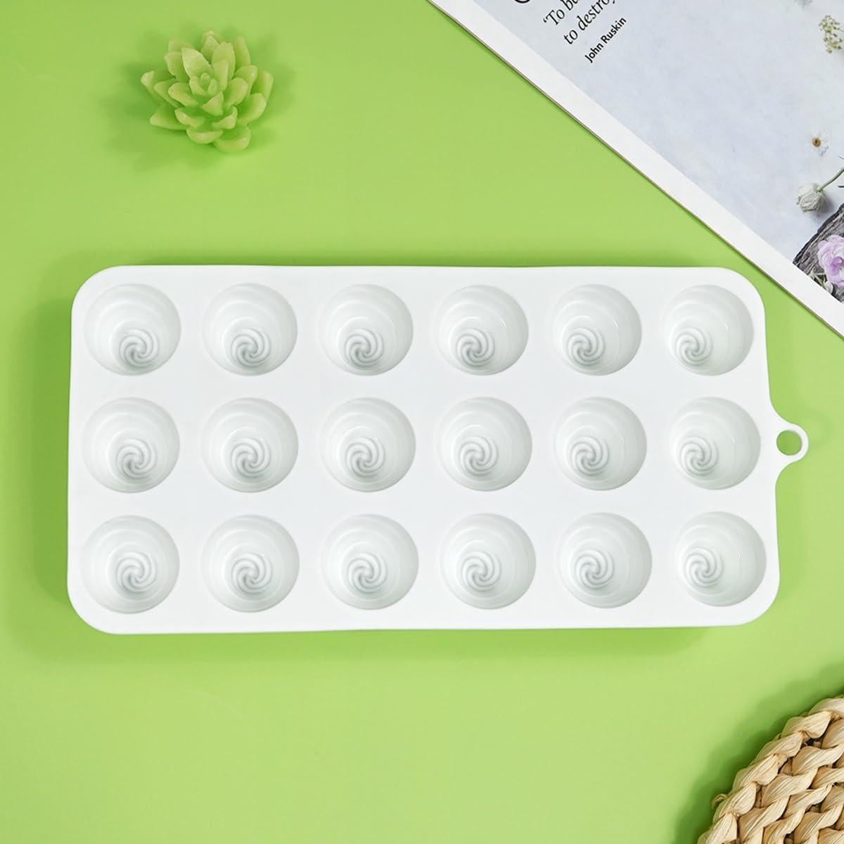 Molde de Silicona TUKE Mini Pastel Flor Espiral 22.5x11.2 cm