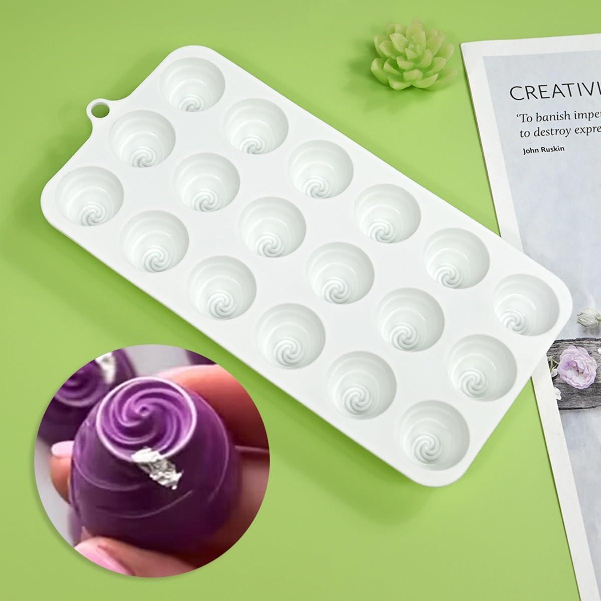 Molde de Silicona TUKE Mini Pastel Flor Espiral 22.5x11.2 cm