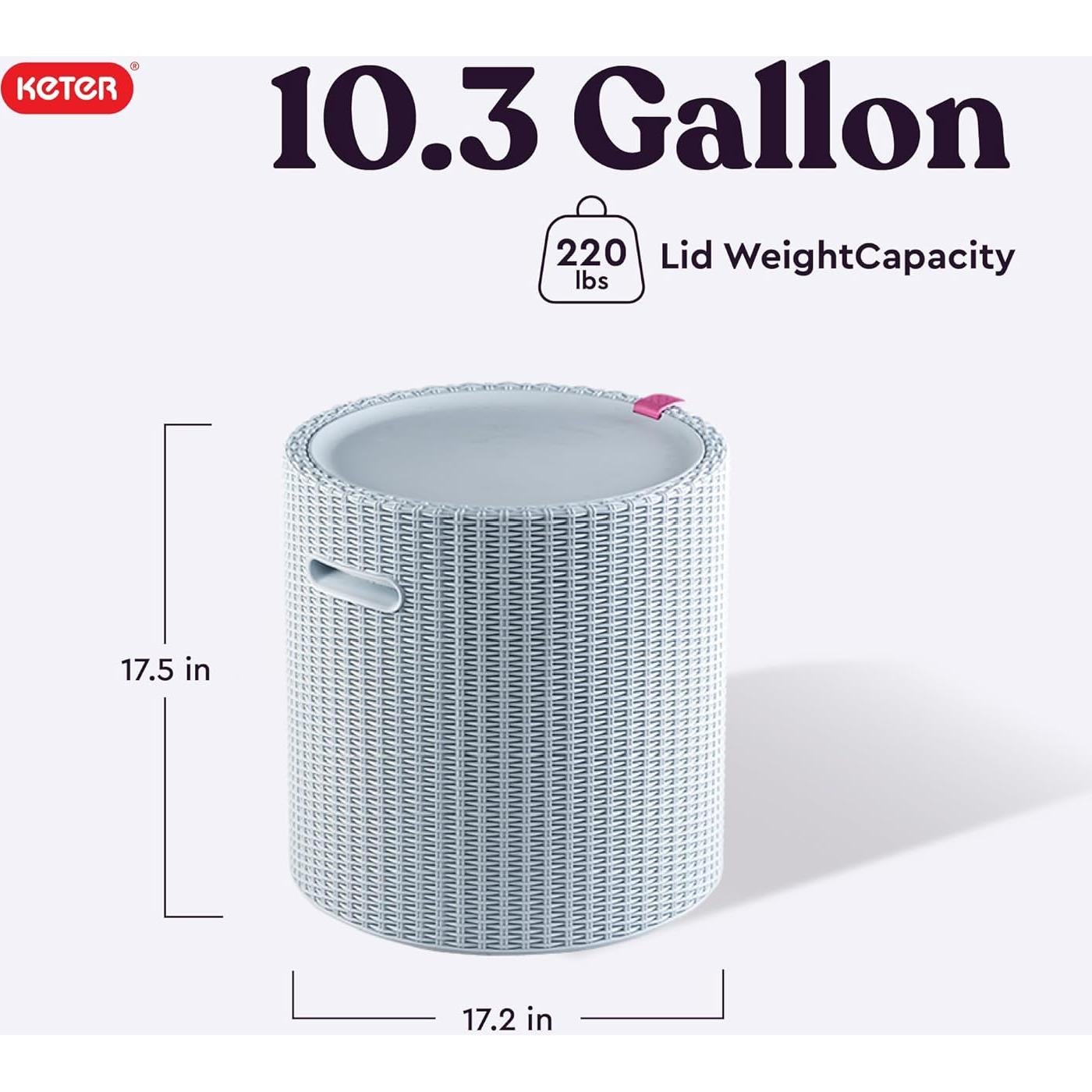 Mesa Enfriadora Lateral Keter 39L Gris Azulado 3 en 1