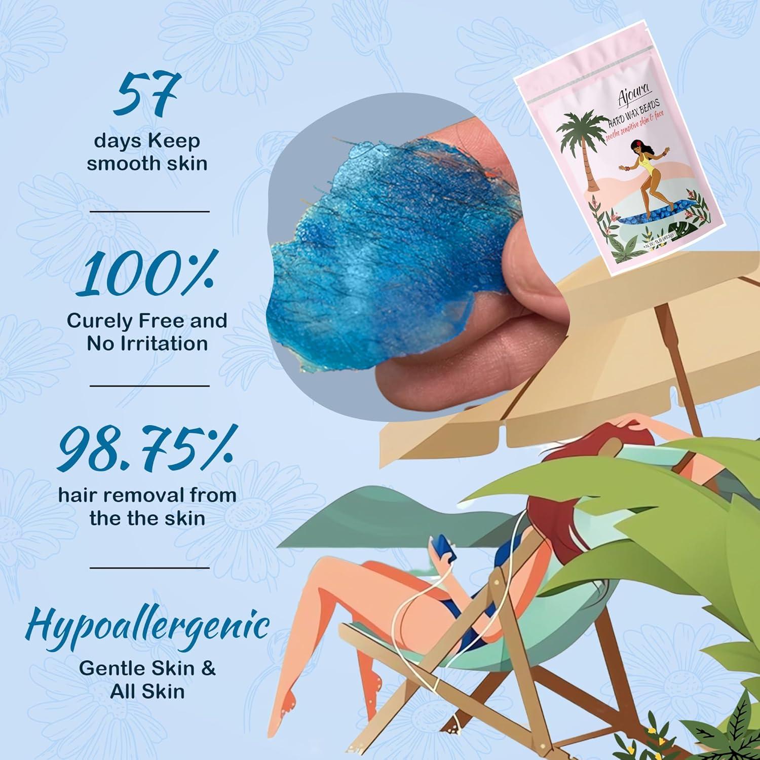 Perlas de Cera Dura Ajoura 450g Manzanilla para Depilación