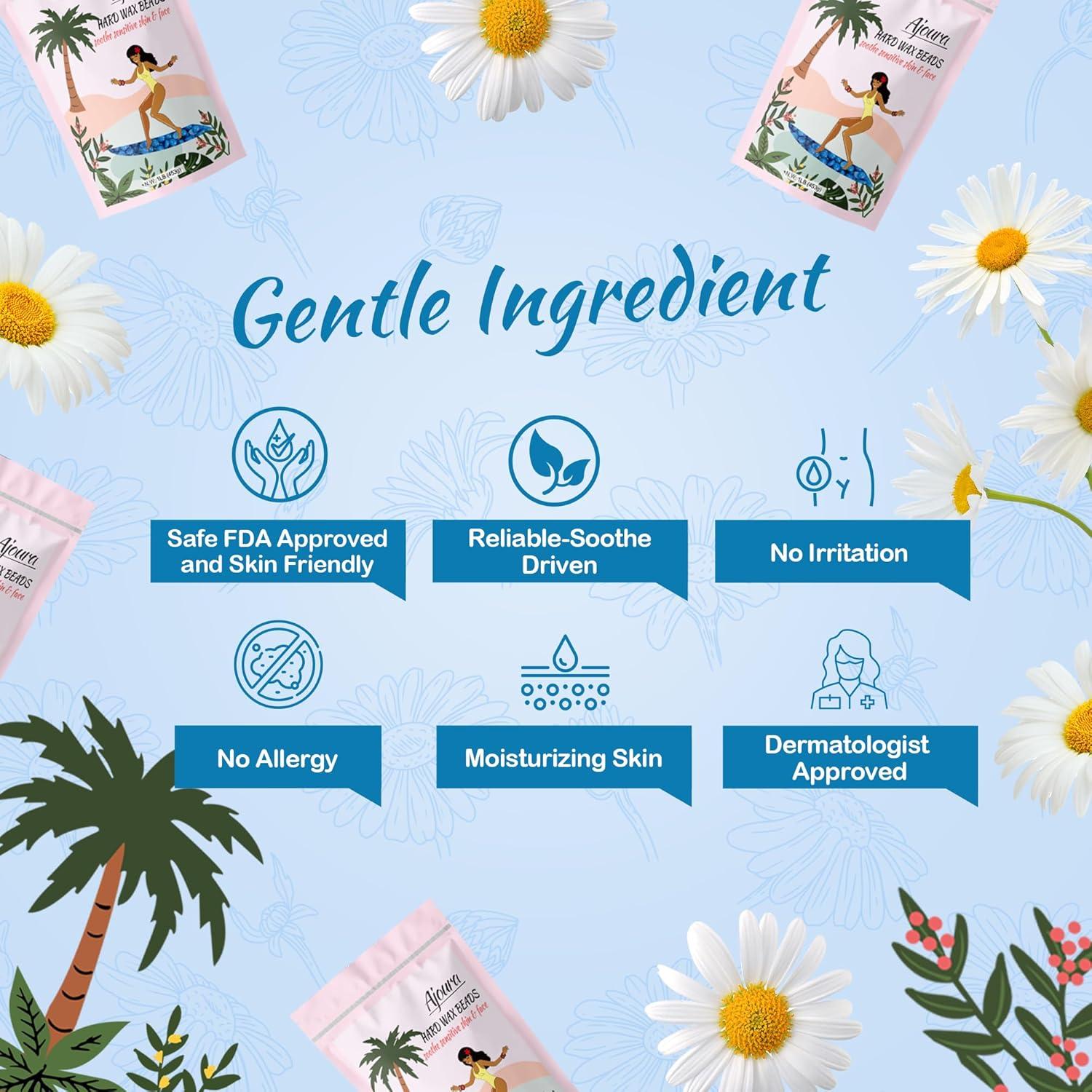 Perlas de Cera Dura Ajoura 450g Manzanilla para Depilación