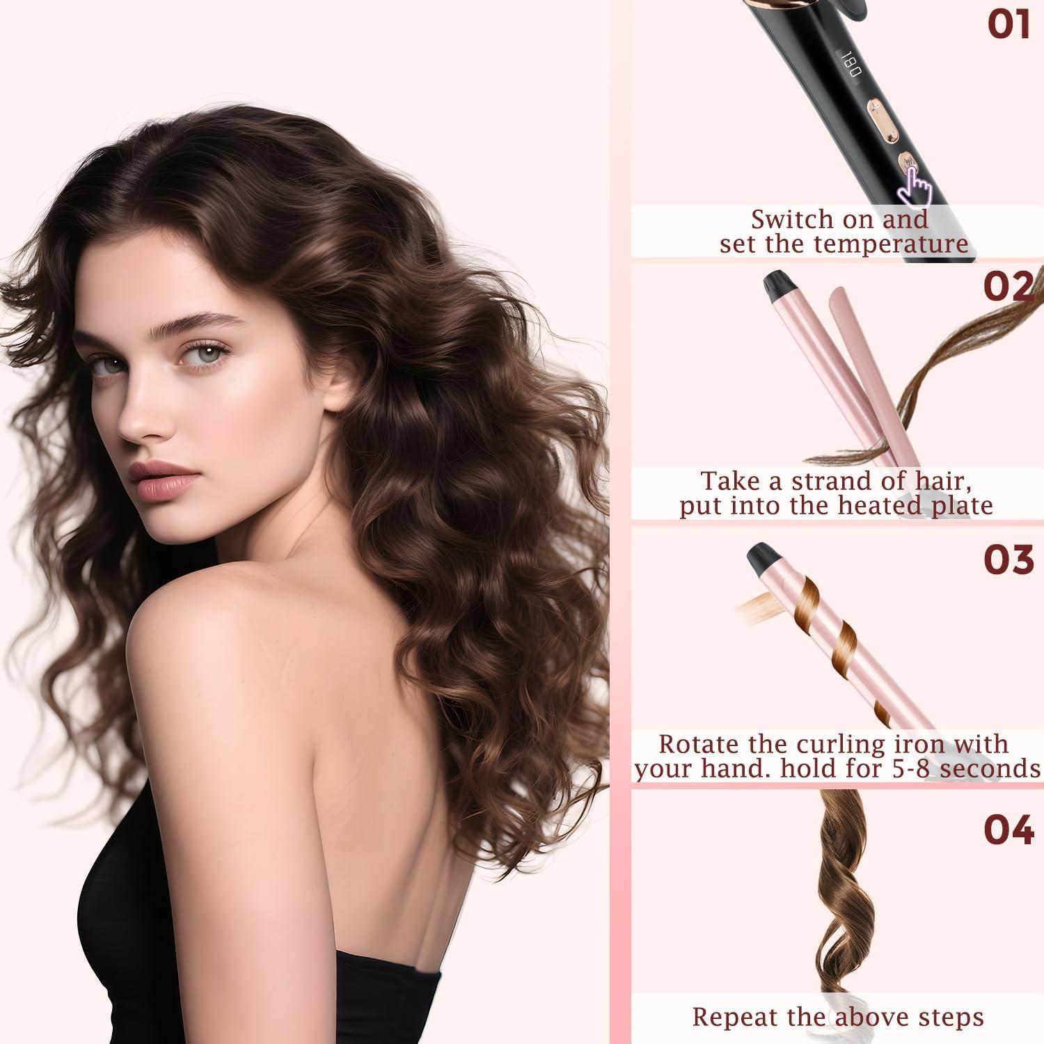 Plancha de Rizar 25mm Lam(MS)pen Barril Largo Cerámica