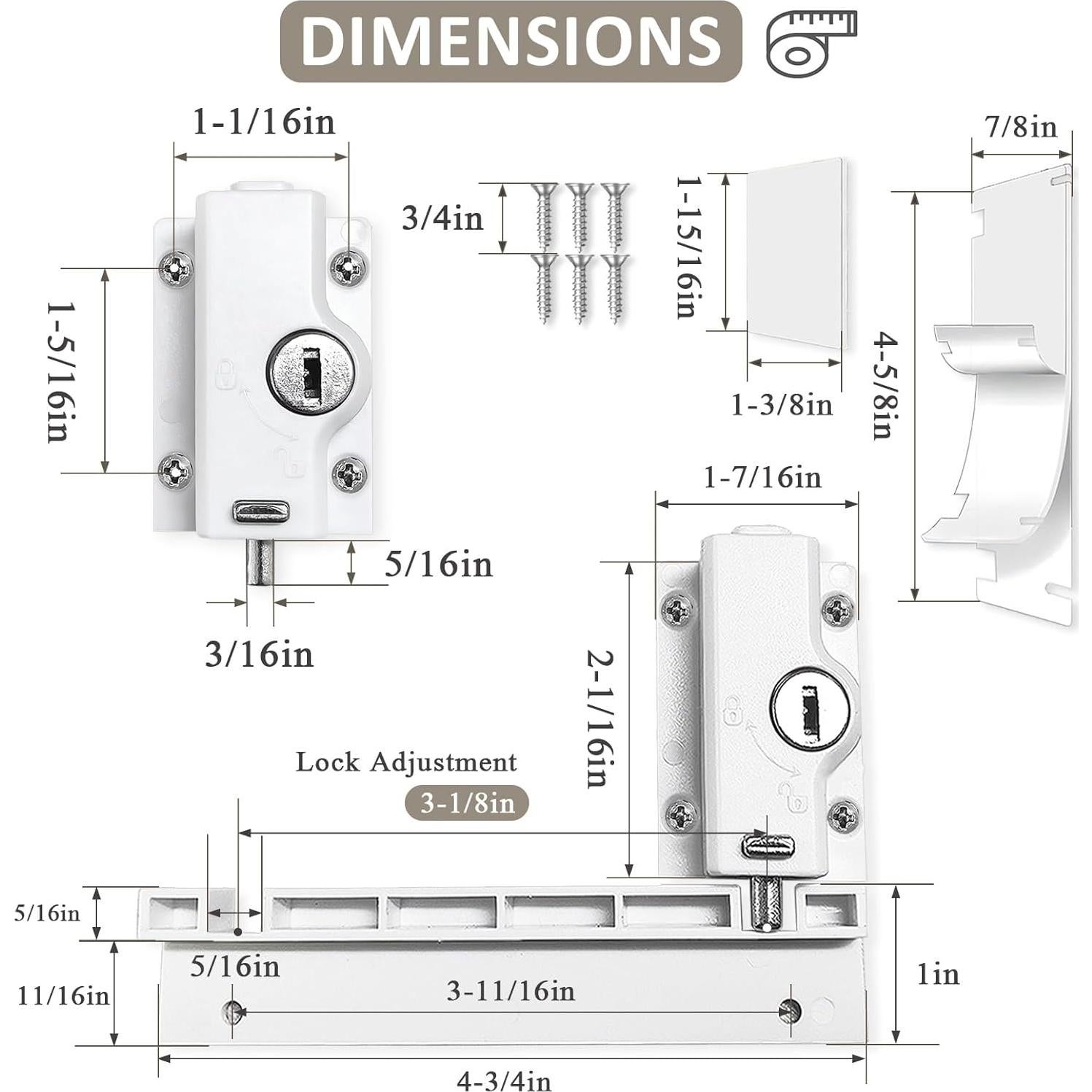 Bloqueo de seguridad para puerta corrediza PILISPARK con llave