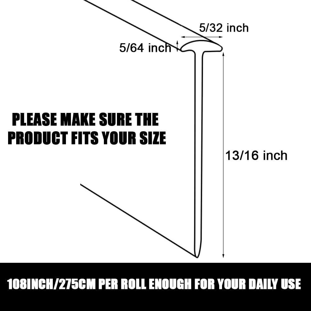 Sello de puerta de ducha TINSKY 2.74m goma impermeable gris