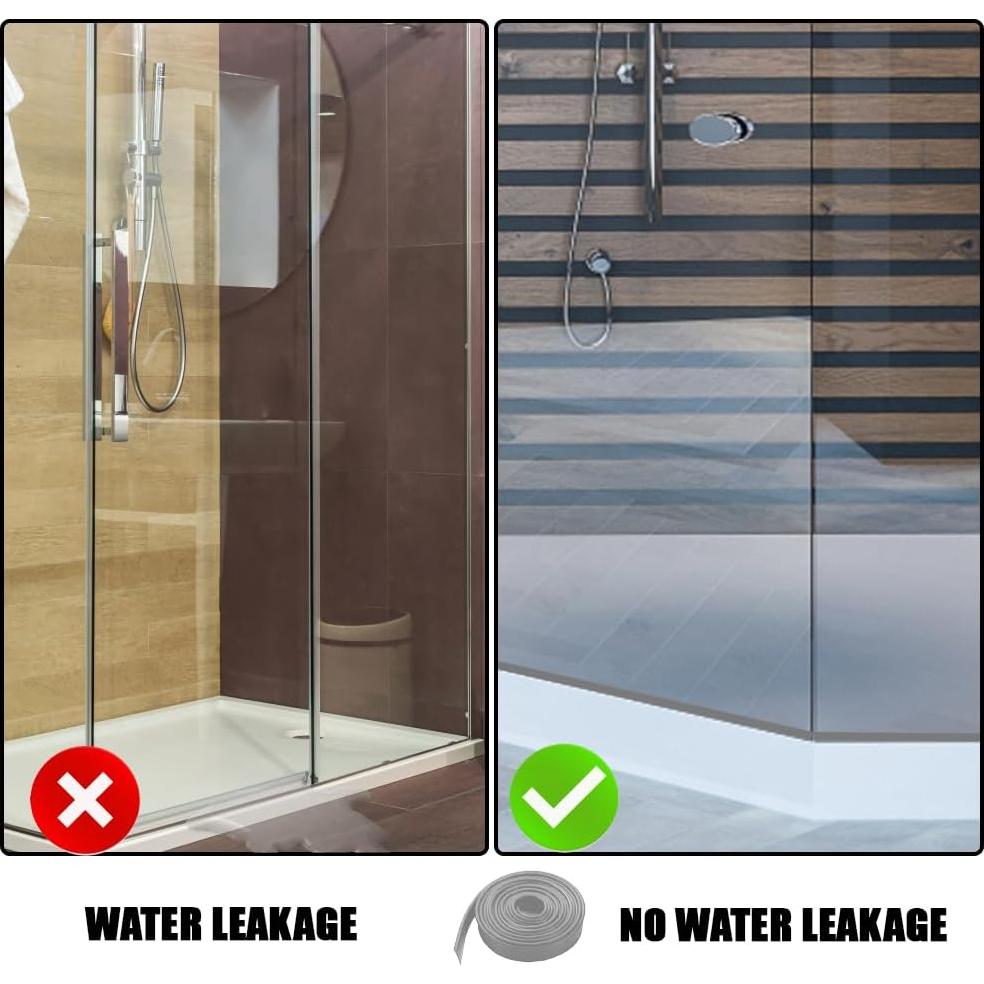 Sello de puerta de ducha TINSKY 2.74m goma impermeable gris