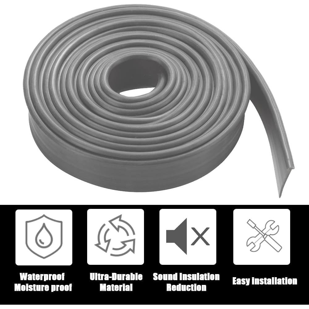 Sello de puerta de ducha TINSKY 2.74m goma impermeable gris