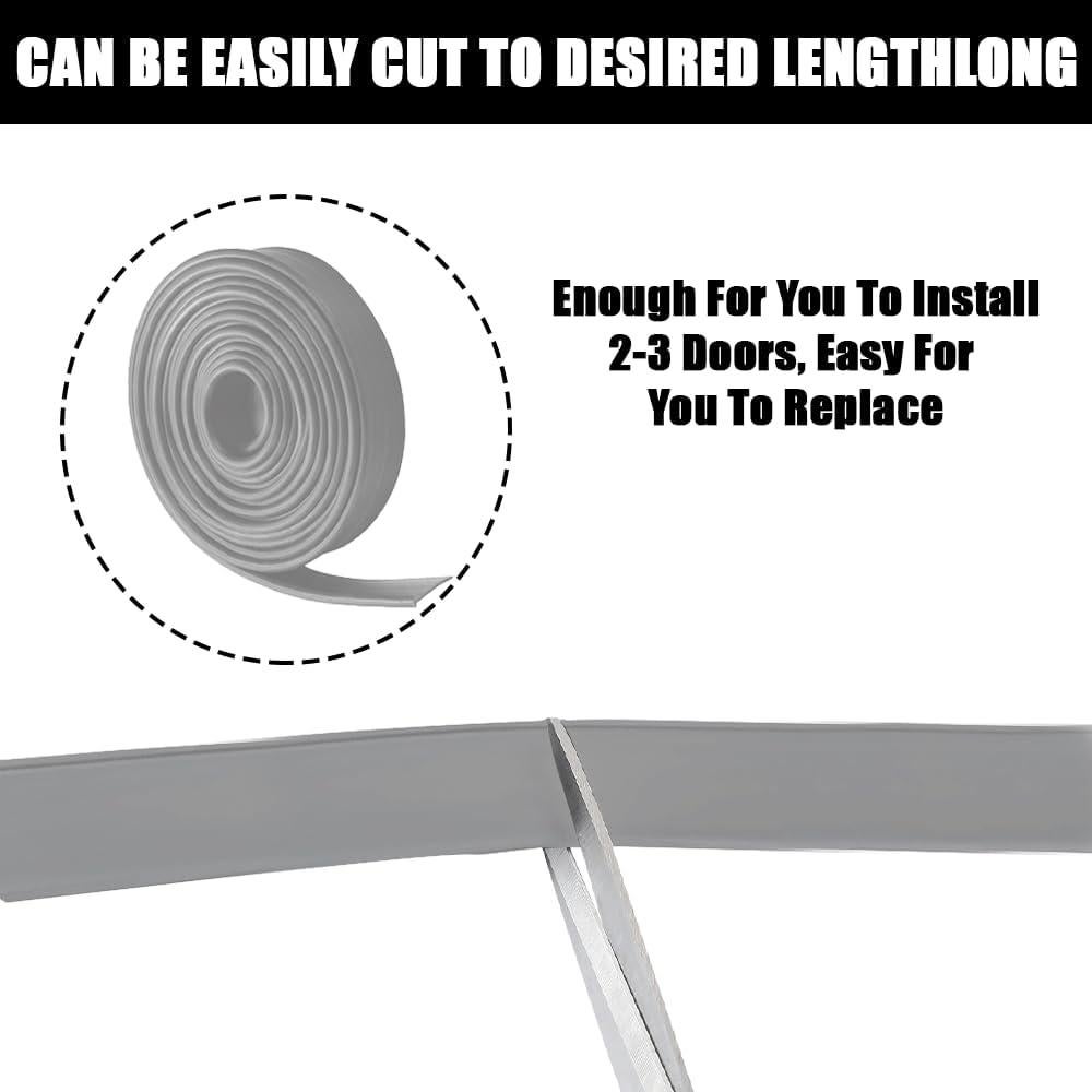 Sello de puerta de ducha TINSKY 2.74m goma impermeable gris