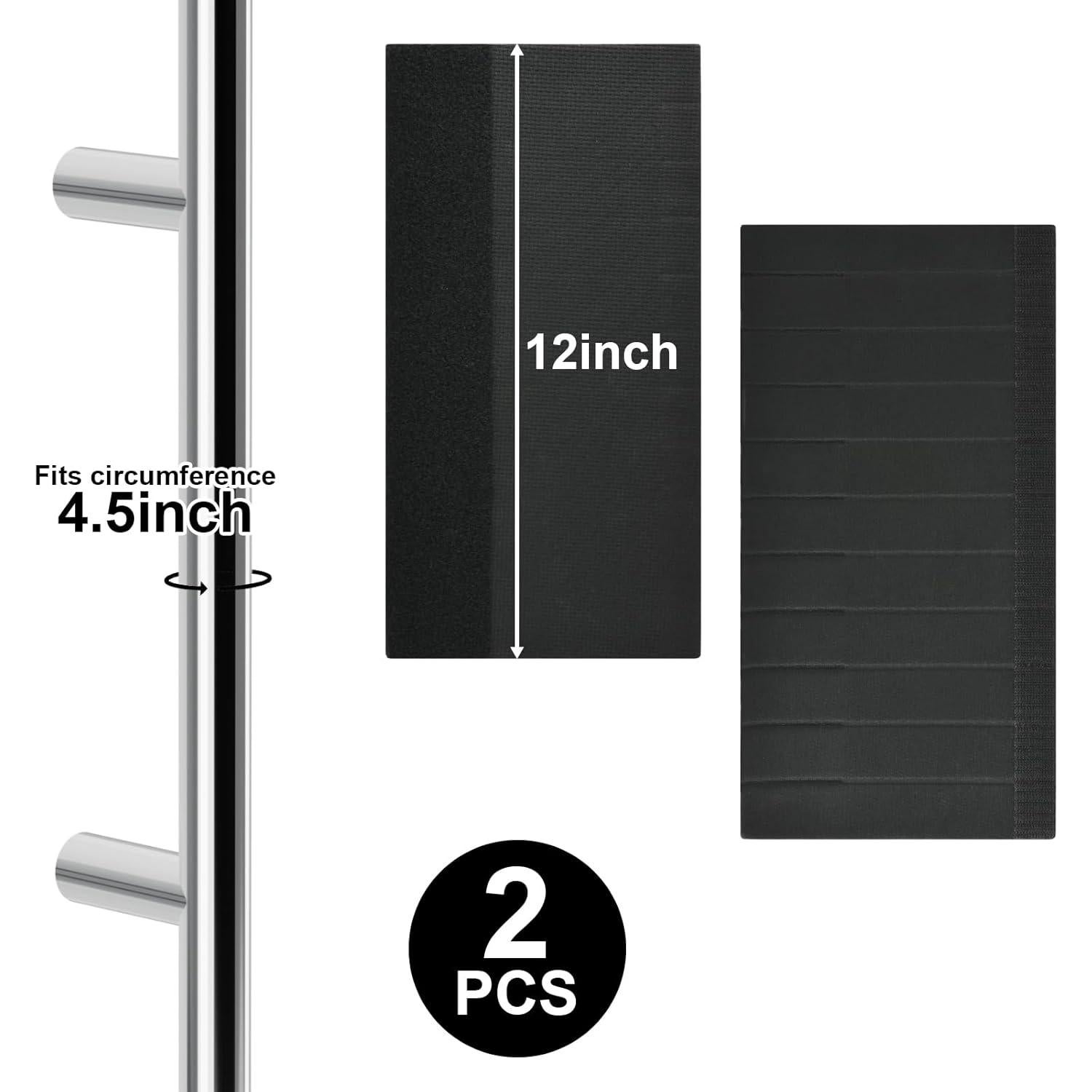 Cubierta de Manija de Puerta Homakover Neopreno Ajustable (2 Unidades, Negro)